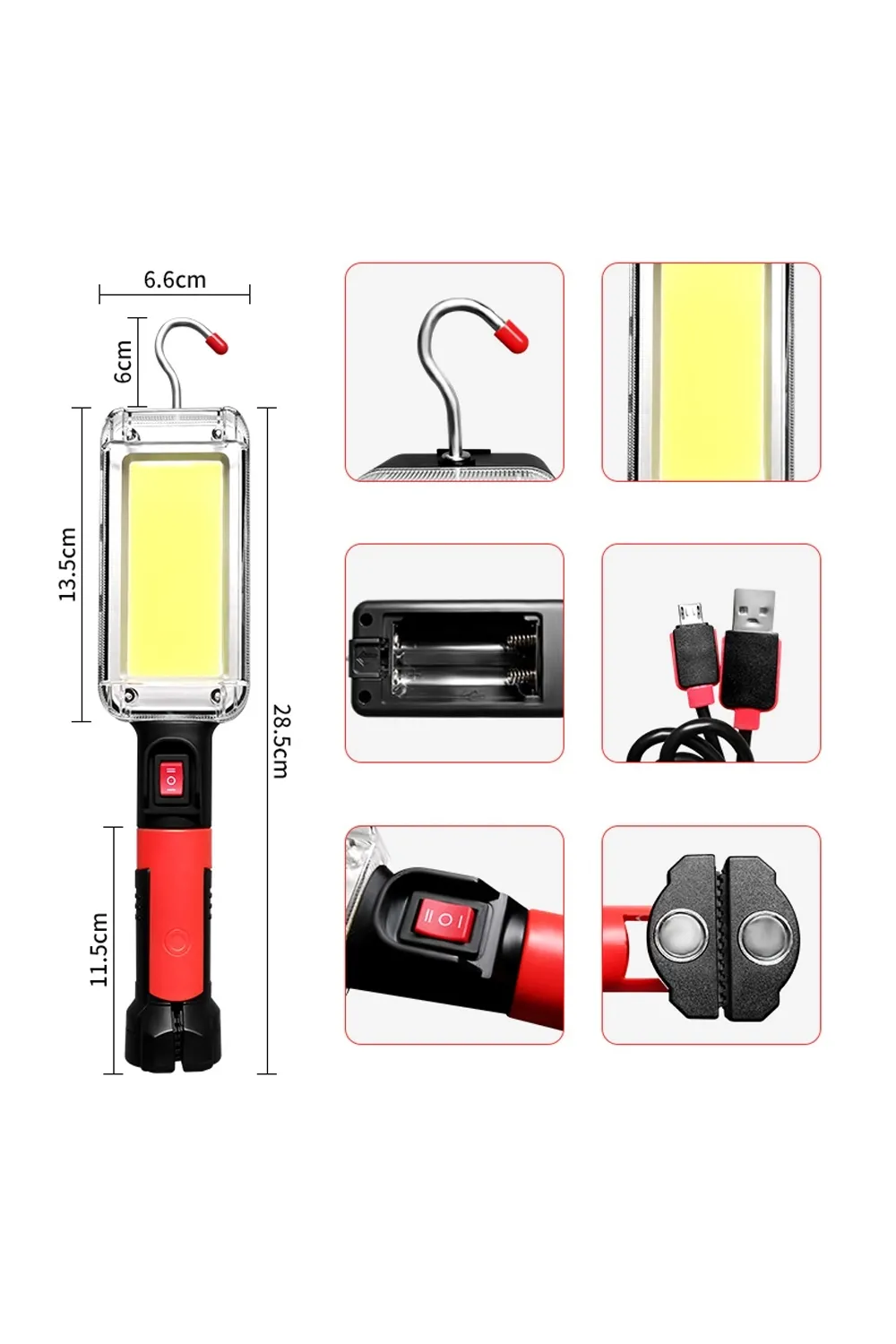 Usb Şarjlı Oto Tamirci Çalışma Lambası Wt-733