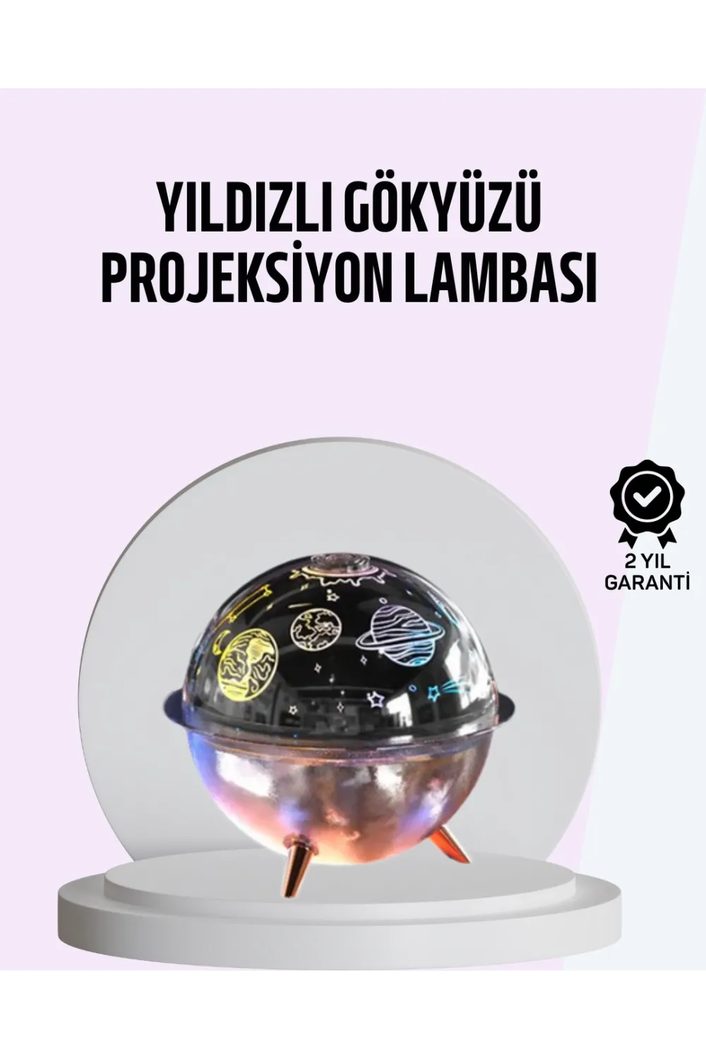 Usb Şarjlı Uzay Temalı Işık Projektörü Hava Nemlendirici