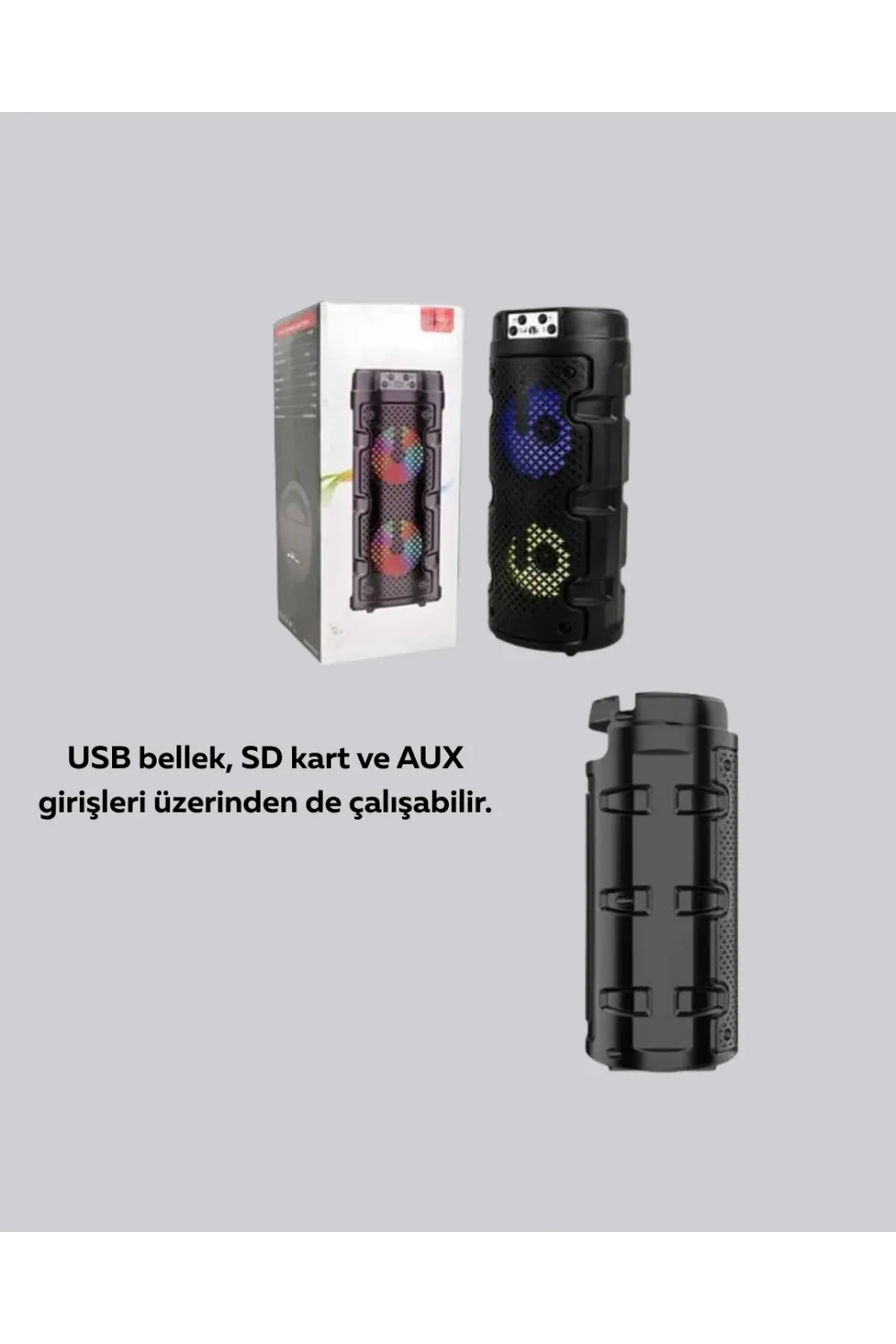 Usb, Sd Kart Ve Aux Girişli Taşınabilir Hoparlör
