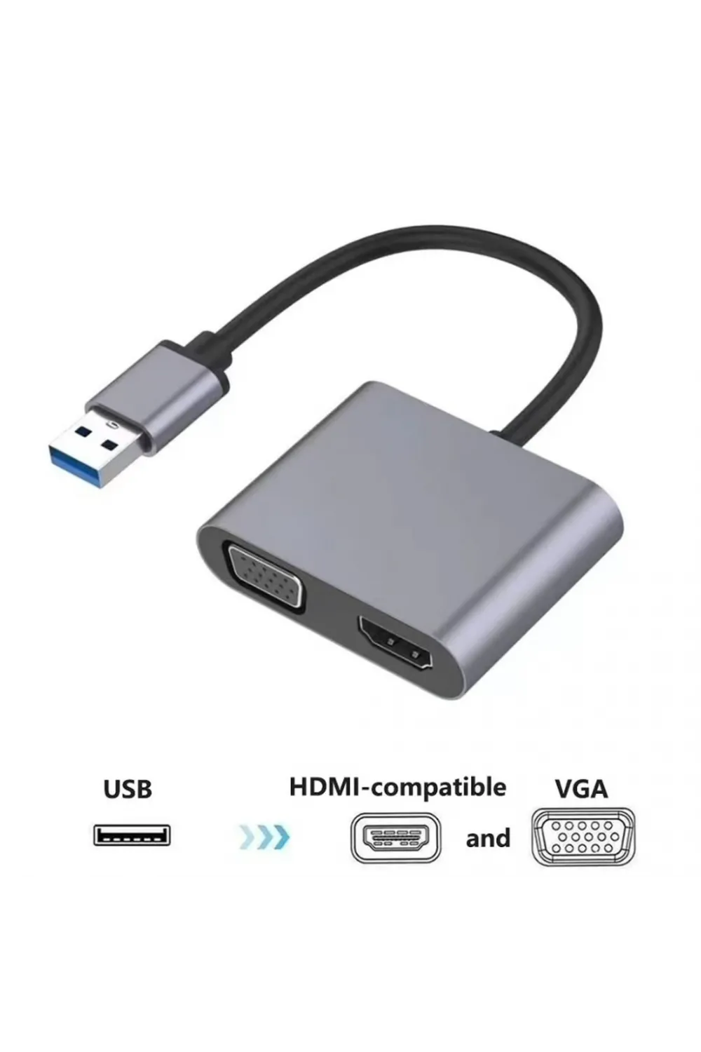 Usb To Hdmi+Vga 1080 P Hd09 ZR650