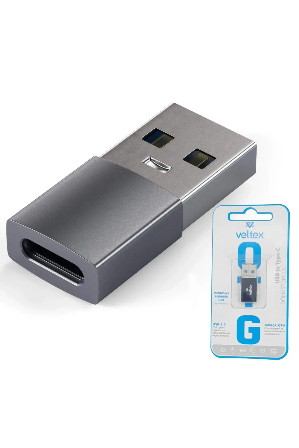 USB To TYPE-C Dönüştürücü Veltex VTX-501-500-504
