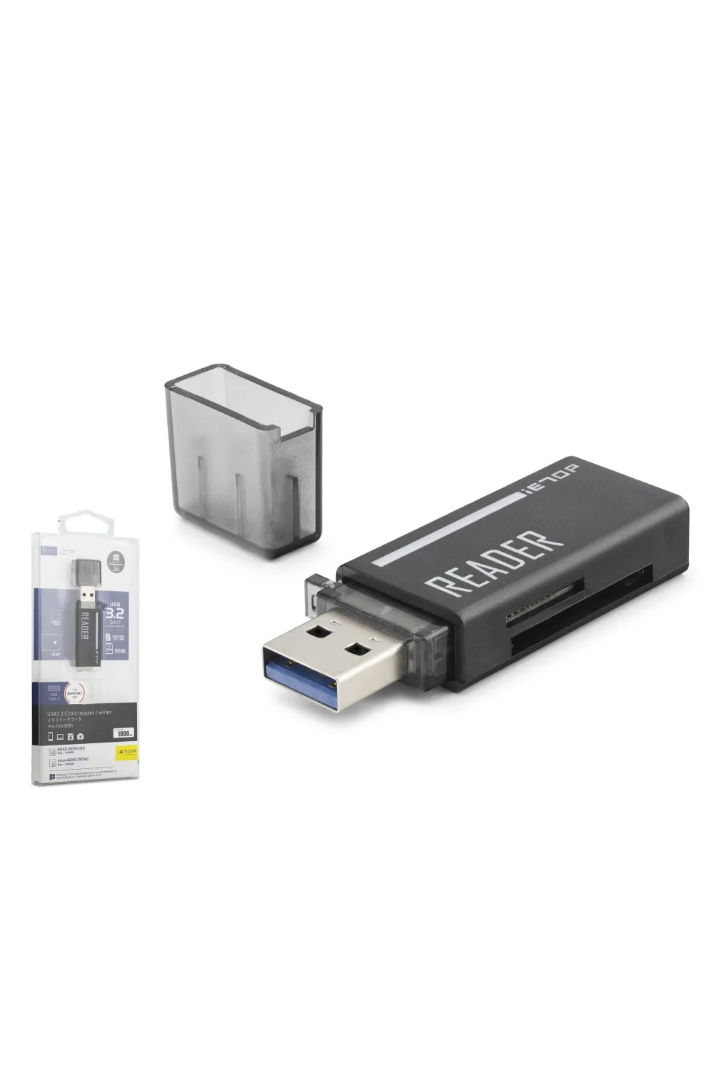USB Type-C 3.2 Gen1 Kart Okuyucu SD MicroSD 5 Gbps Siyah C306