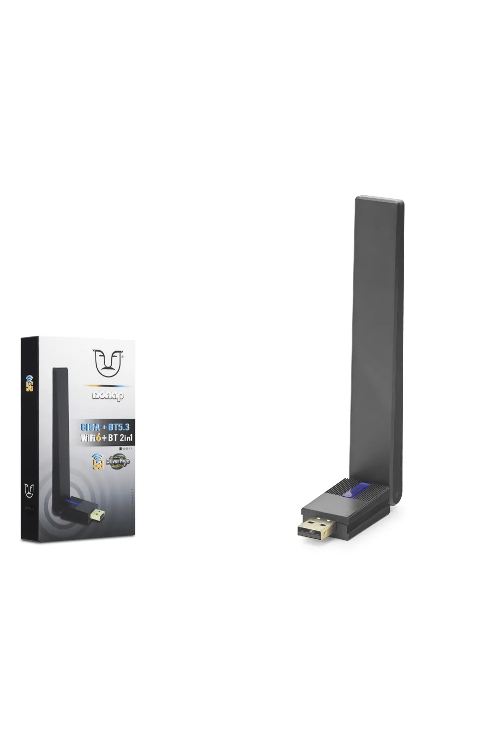 Usb Wifi 6 + Bluetooth 5.3 Adaptör 2 In 1 W211