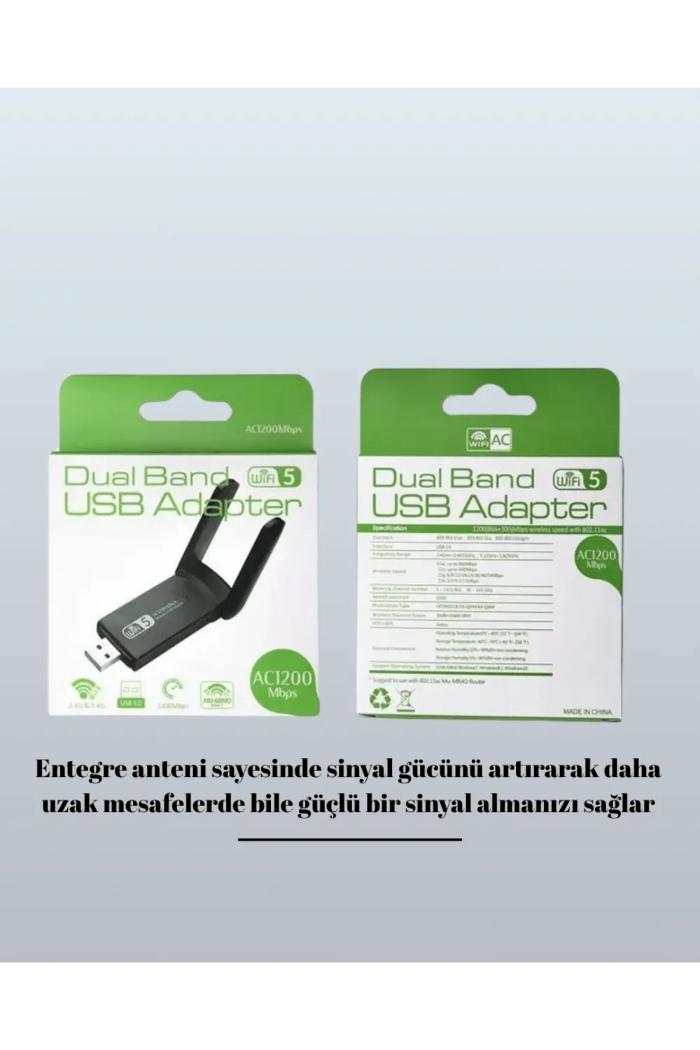 Usb Wifi Adaptör – 1200 Mbps Hız
