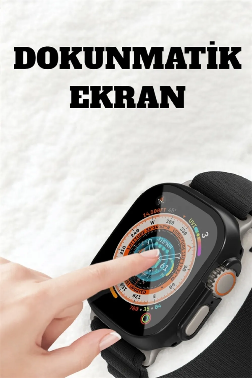 Uyku Ve Nabız Takipli, Wireless Şarjlı Akıllı Saat Android Ve İos Uyumlu