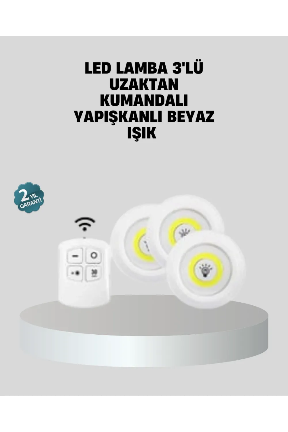 Uzaktan Kumandalı 3’lü Ayarlanabilir Spot Led Işık Seti