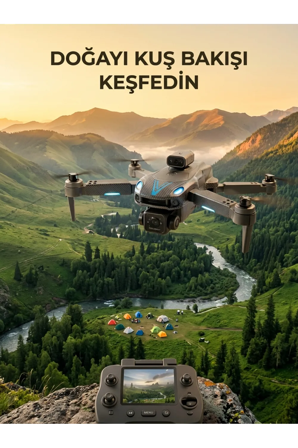 Uzaktan Kumandalı Çift Kameralı Hobi Ve Fotoğraf Droneu