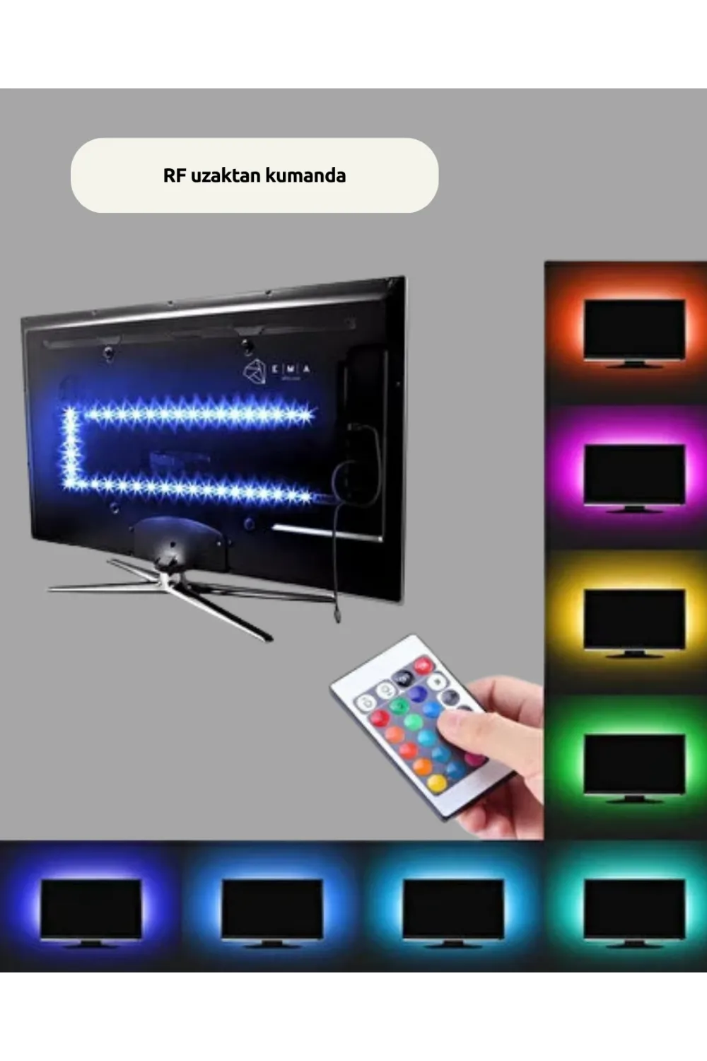 Uzaktan Kumandalı Led Tv Arka Işık Şeridi