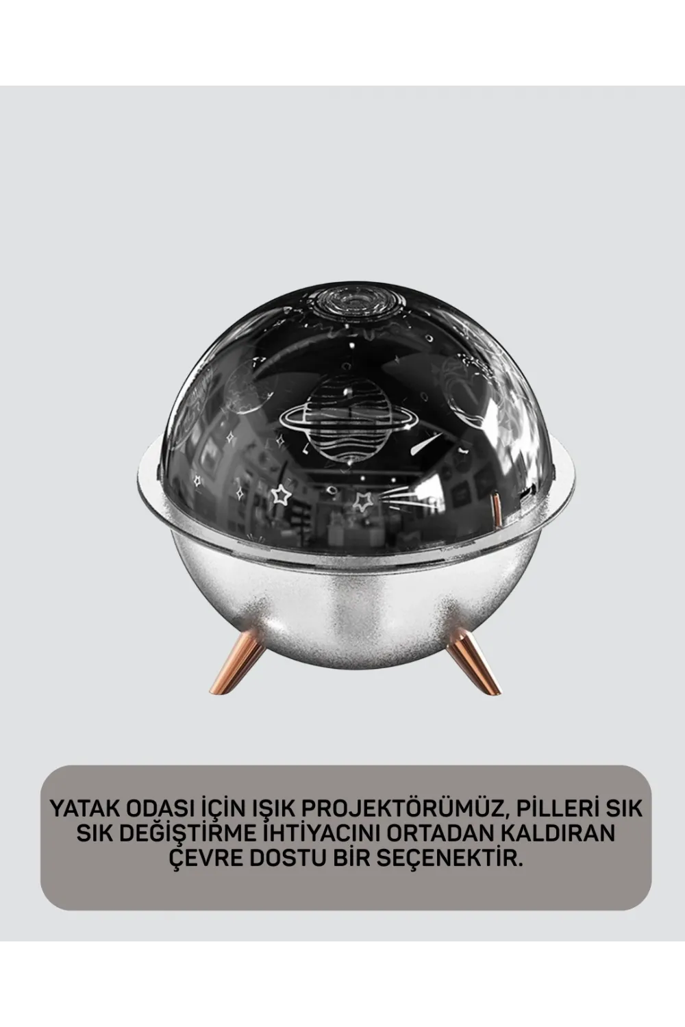 Uzay Temalı Projeksiyonlu Nemlendirici Usb Güçlü Gece Lambası