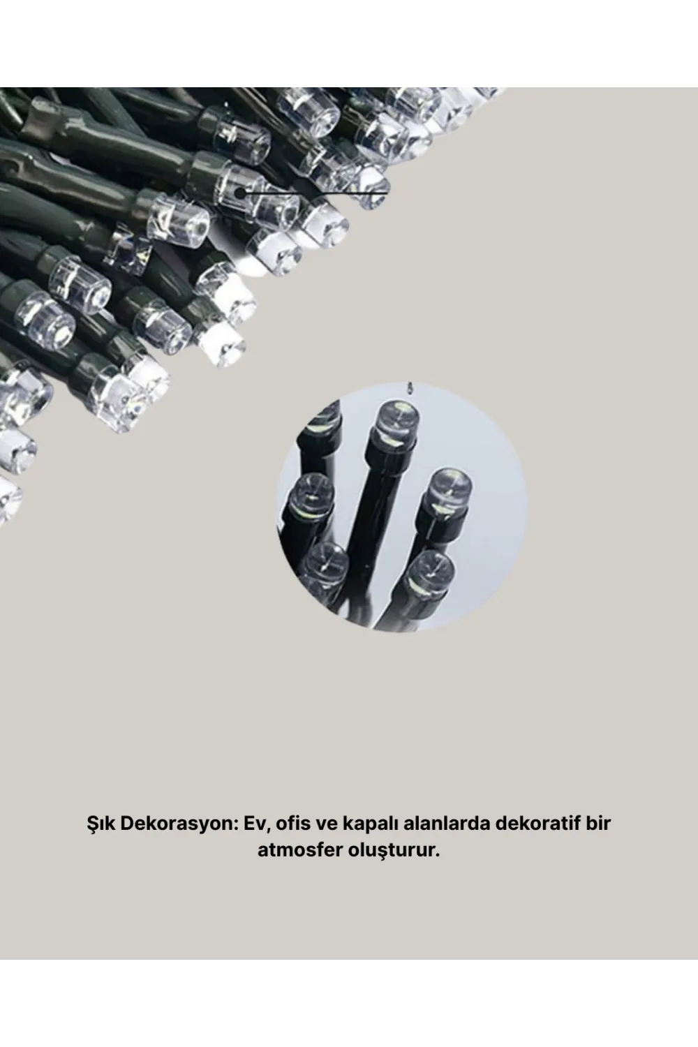 Uzun Ömürlü Led Teknolojili 10 Metre Şık Işıklı Süsleme Seti