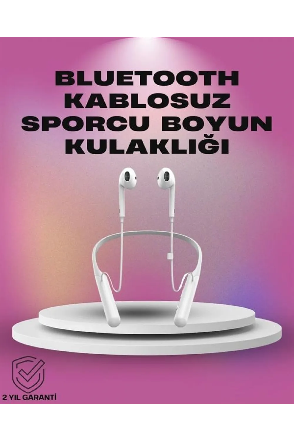 Uzun Pil Ömürlü Kablosuz Kulaklık – Boyun Askılı, 100 Saat Kullanım