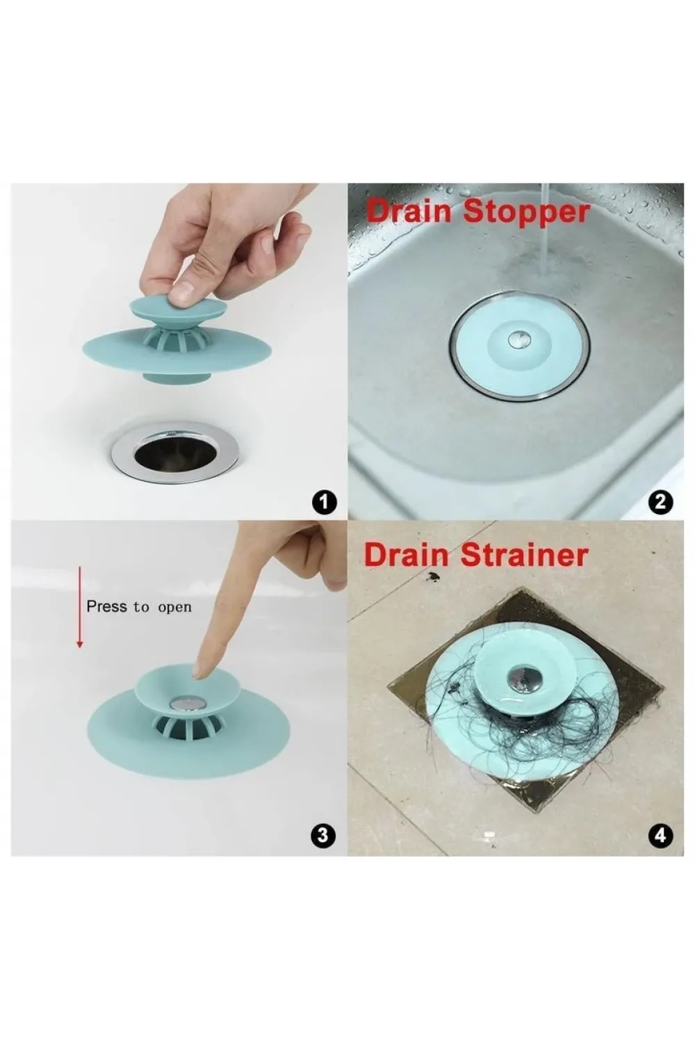 Vakumlu Lavabo Süzgeci - Tahliye Ve Durdurma Süzgeci