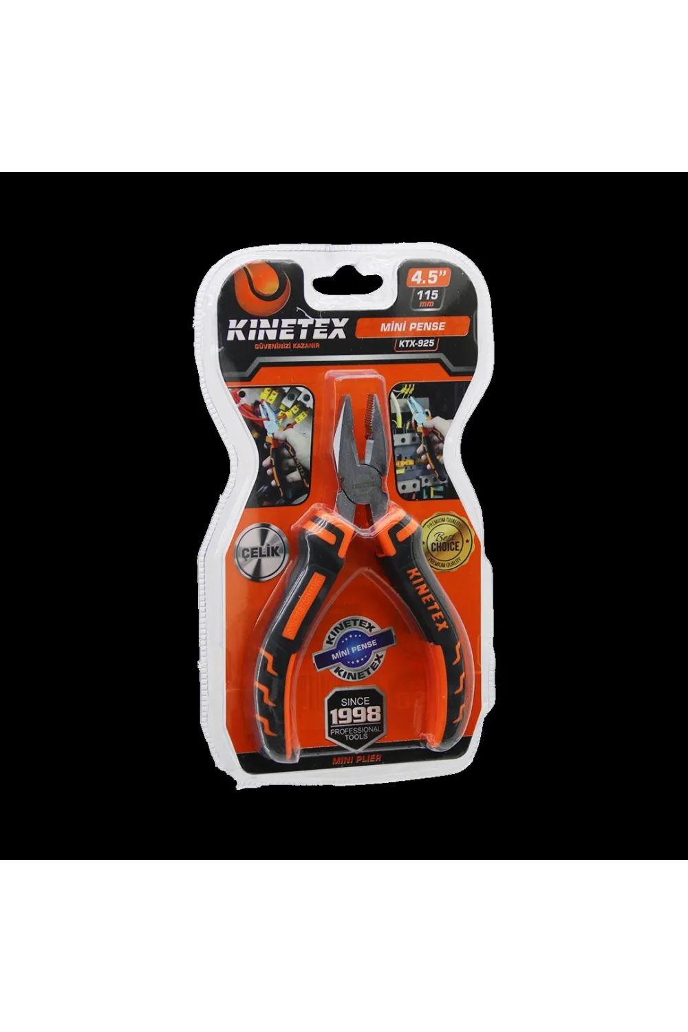 Vakumlu Mini Çelik Pense 115 mm (Yaylı)