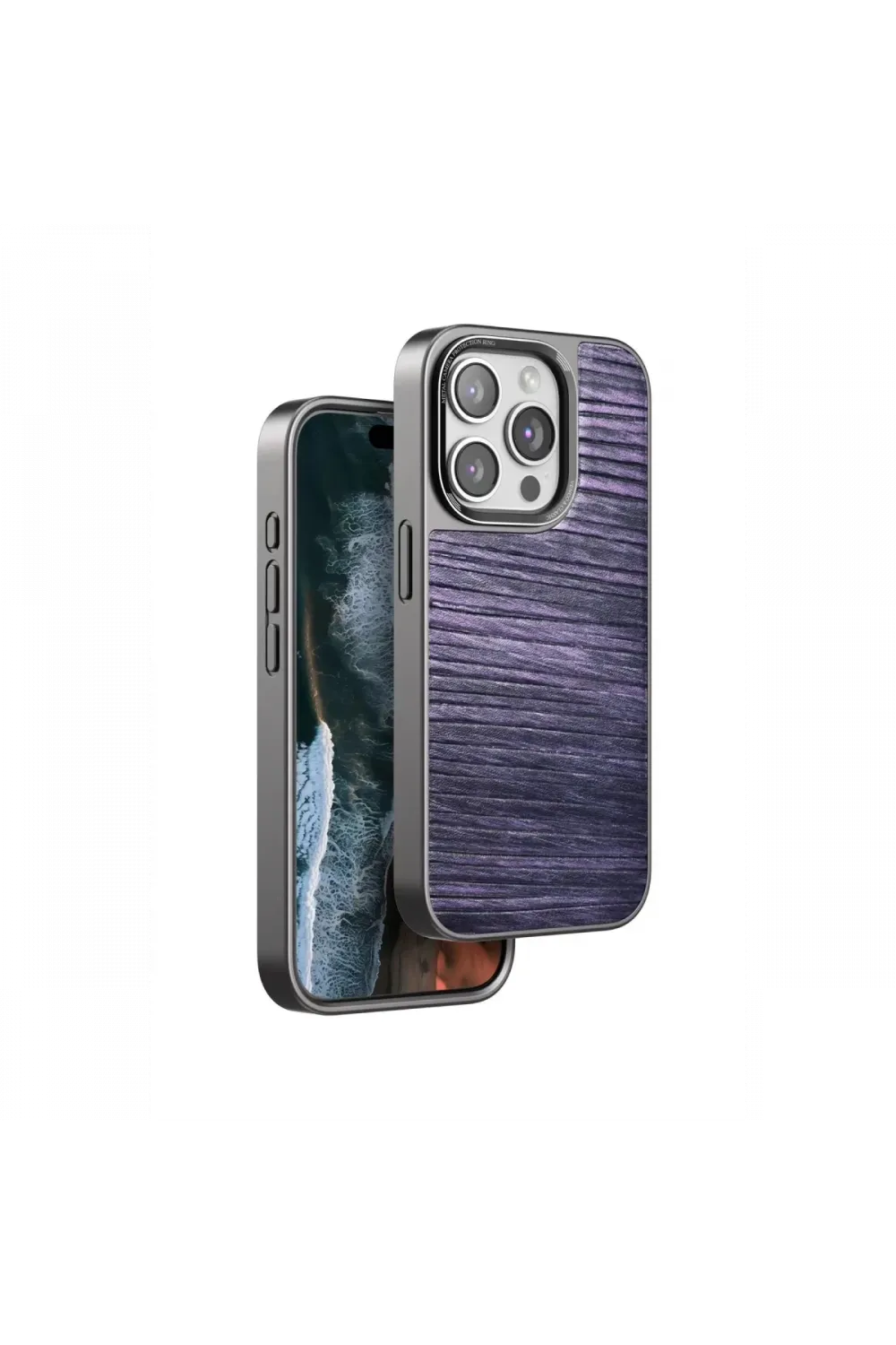 Venco Apple iPhone 14 Pro Max Wave Kapak - Derin Mor
