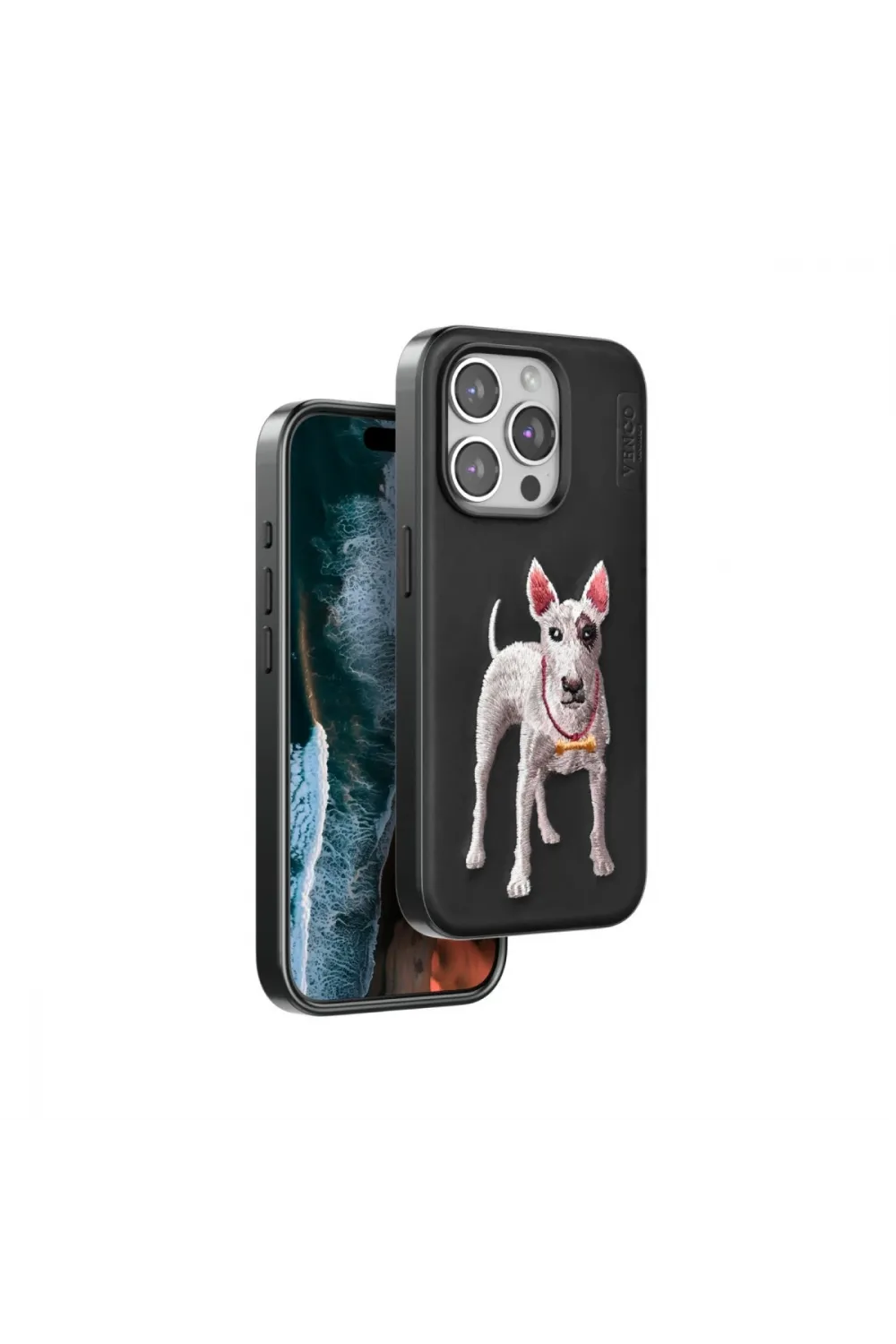 Venco Apple İphone 15 Pro Max Perma Desenli Kapak - Siyah