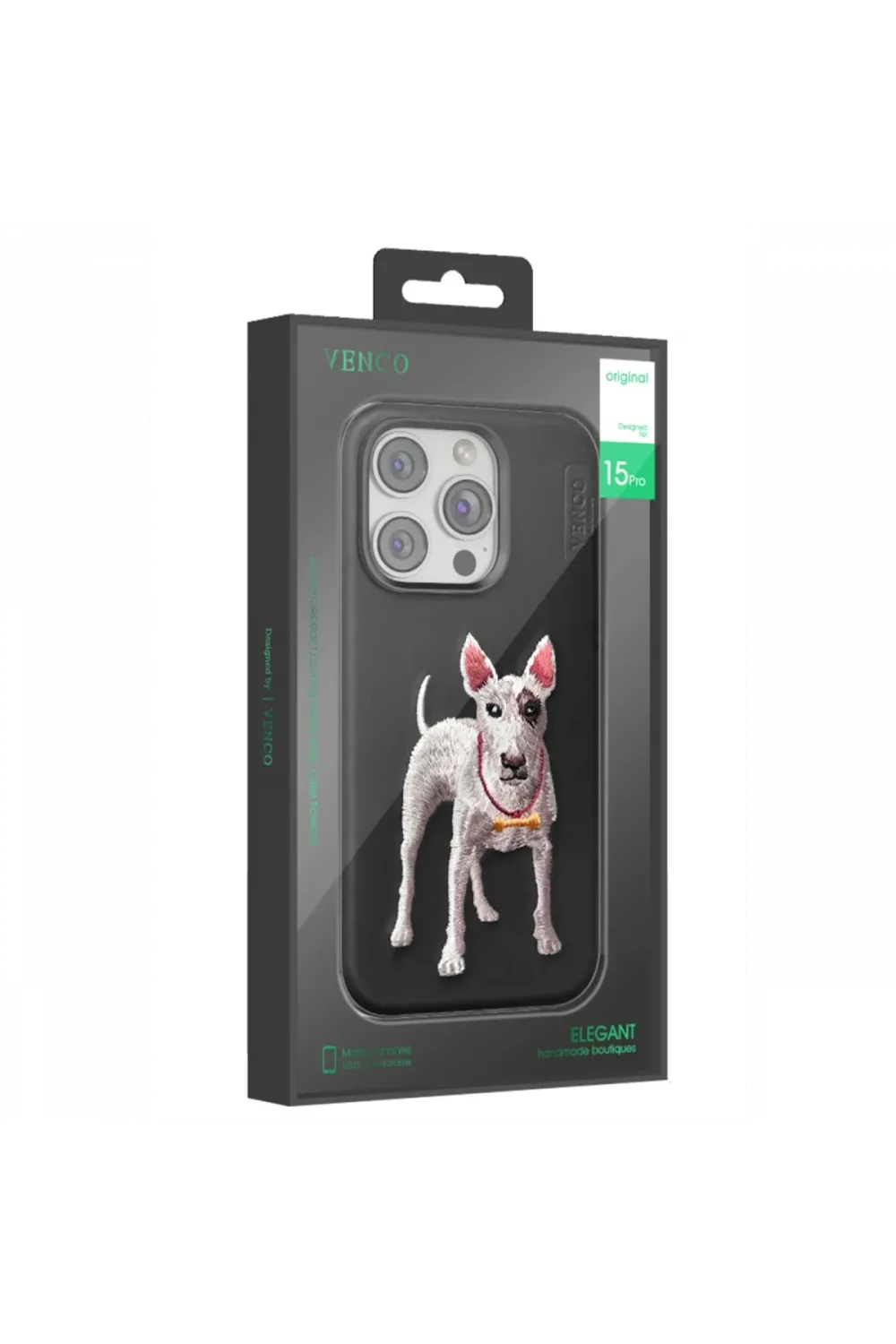Venco Apple iPhone 16 Perma Desenli Kapak - Siyah