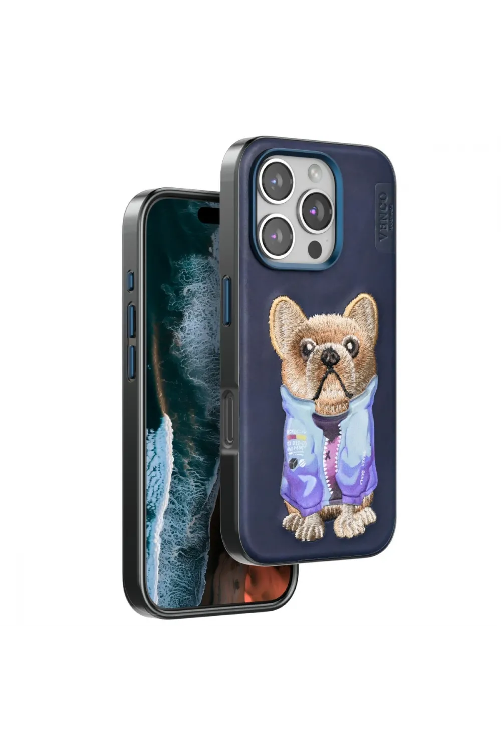 Venco Apple İphone 16 Pro Cute Desenli Kapak - Lacivert