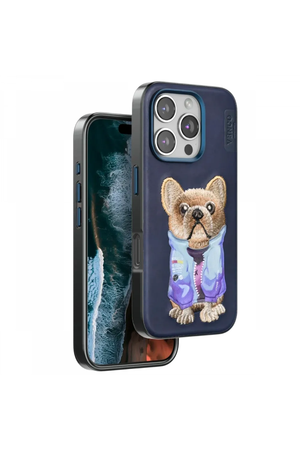 Venco Apple iPhone 16 Pro Max Cute Desenli Kapak - Lacivert