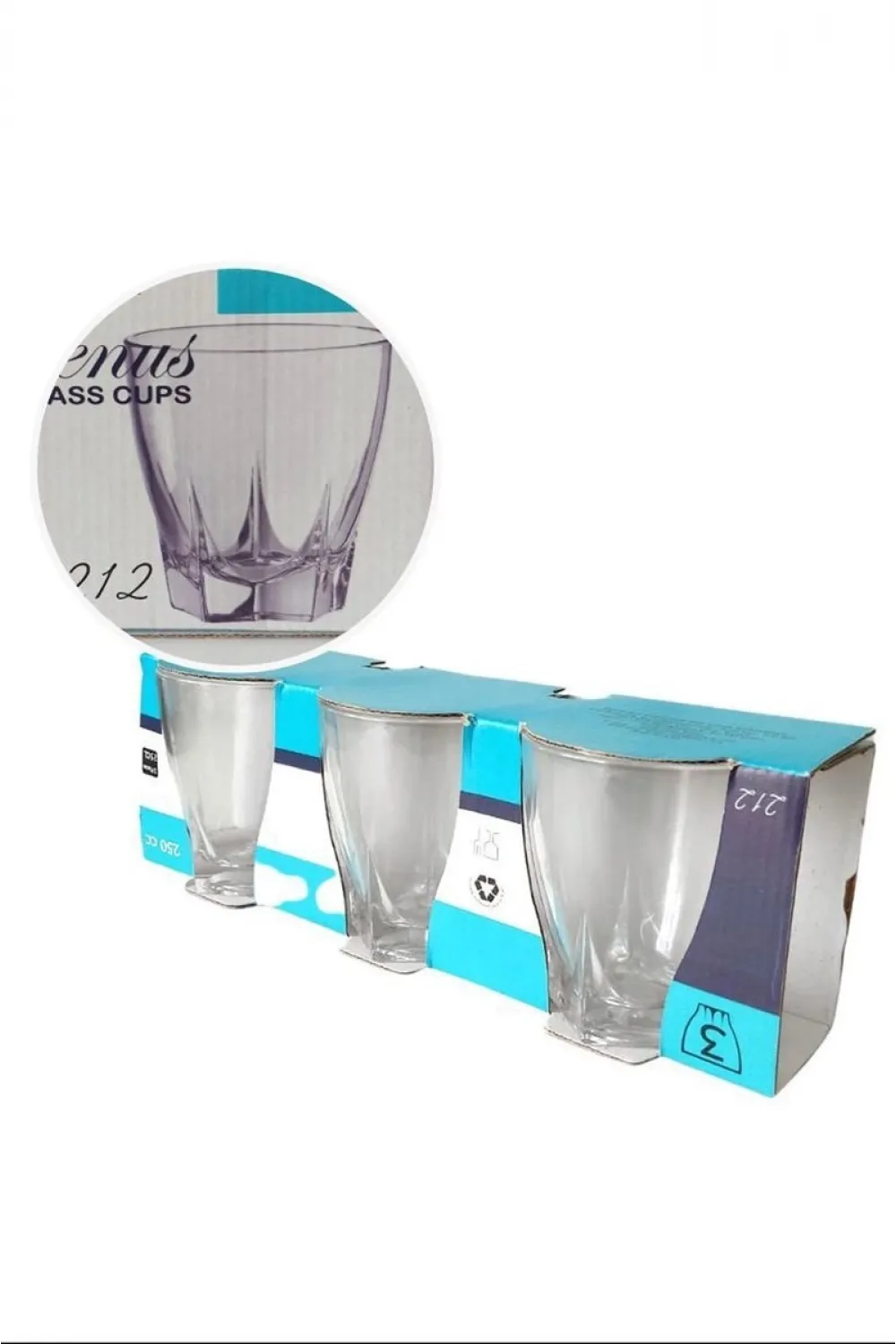 Venüs 3lü Su Bardağı 250Ml Royaleks-212