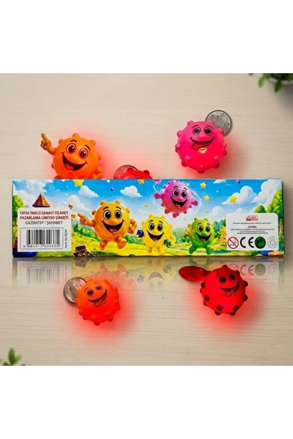 Vikvik Işıklı Top - 12li Paket - Renkli - Sesli
