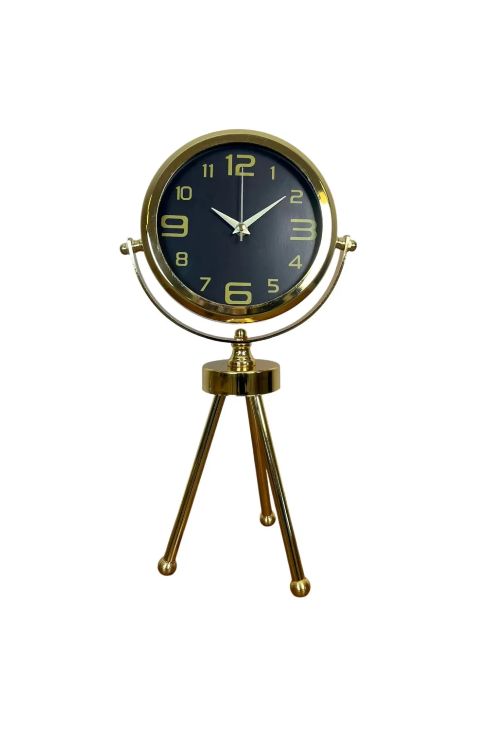 Vintage Prestige Üç Ayaklı Metal Masa Saati