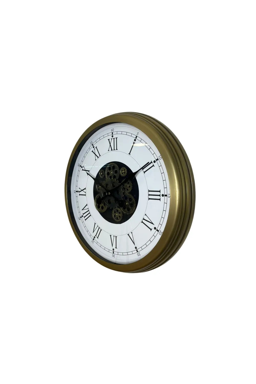 Vintage Roma Rakamlı 60 Cm Çarklı Duvar Saati