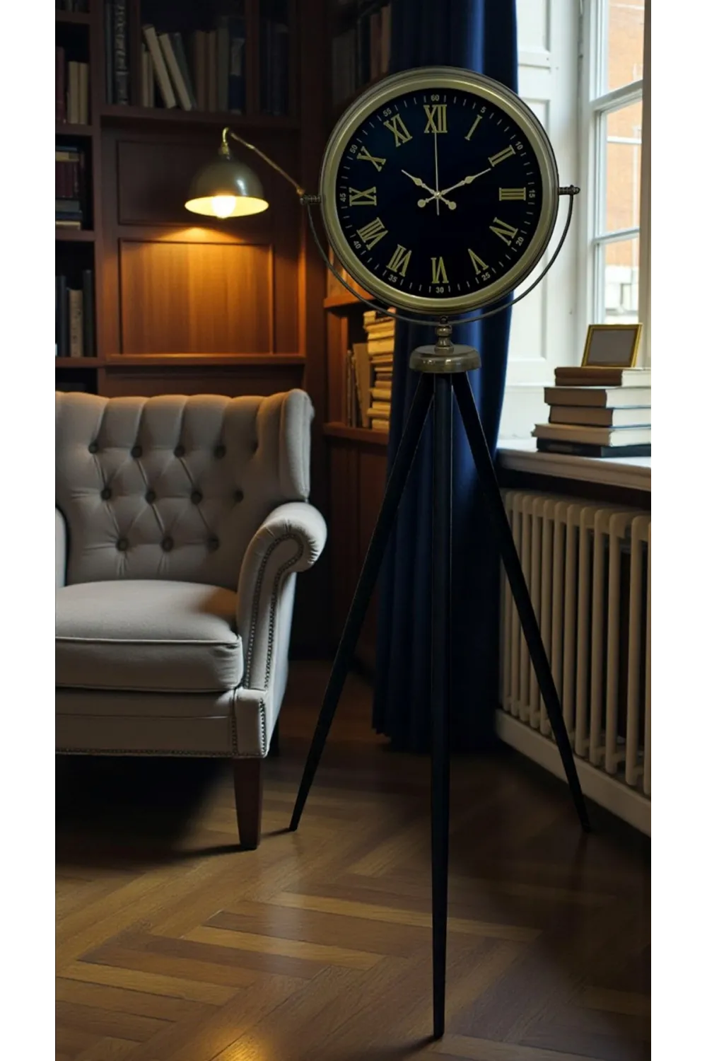 Vintage Roma Rakamlı Modern Tripod Ayaklı Saat