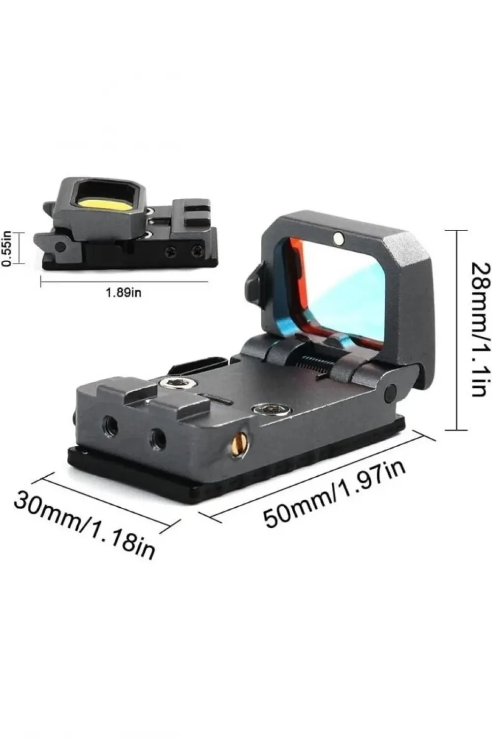 Vism Flipdot Reflex M2 Red Dot Sight  Katlanabilir Optik,  İçin 22mm Reflex Nişangâh