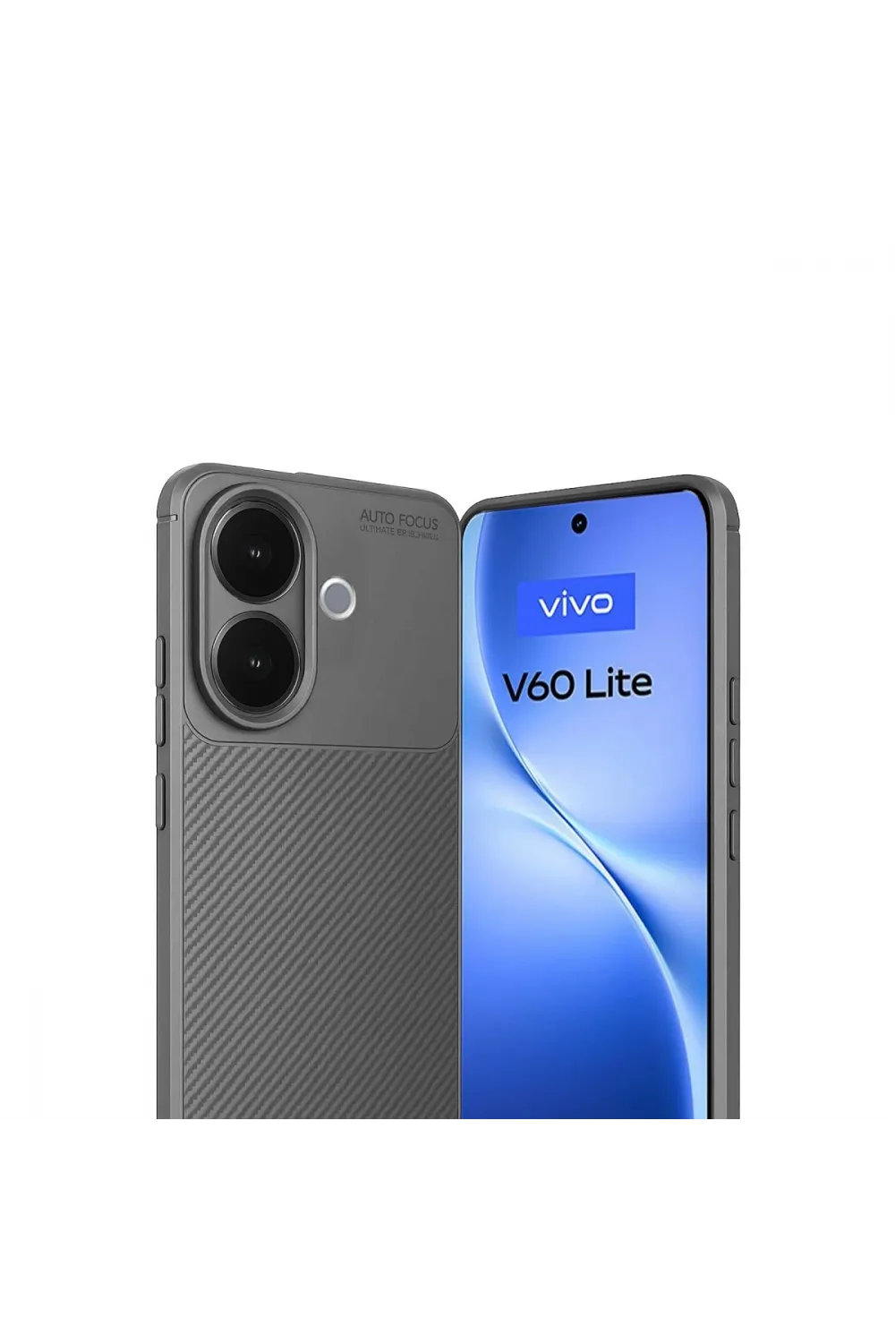 Vivo V60 Lite Auto Focus Karbon Kapak - Gri