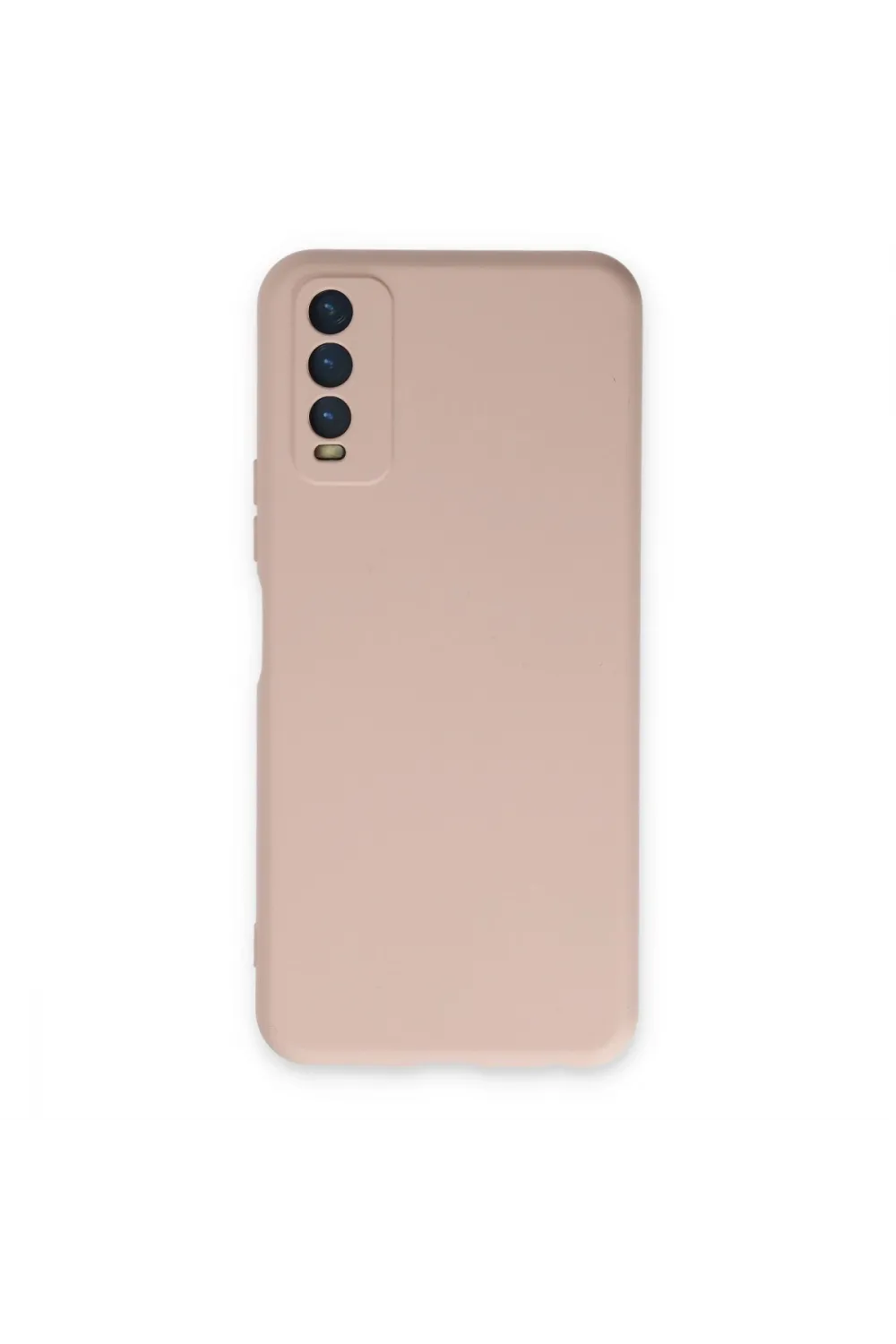 Vivo Y11s Kılıf Nano İçi Kadife Silikon - Pudra