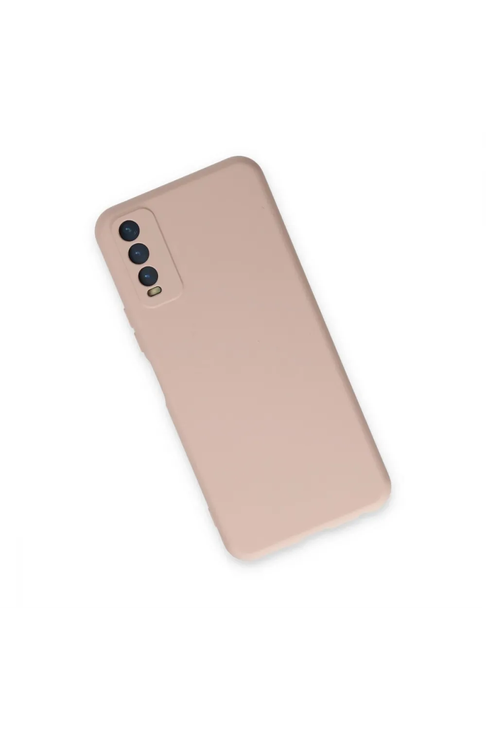 Vivo Y11s Kılıf Nano İçi Kadife Silikon - Pudra