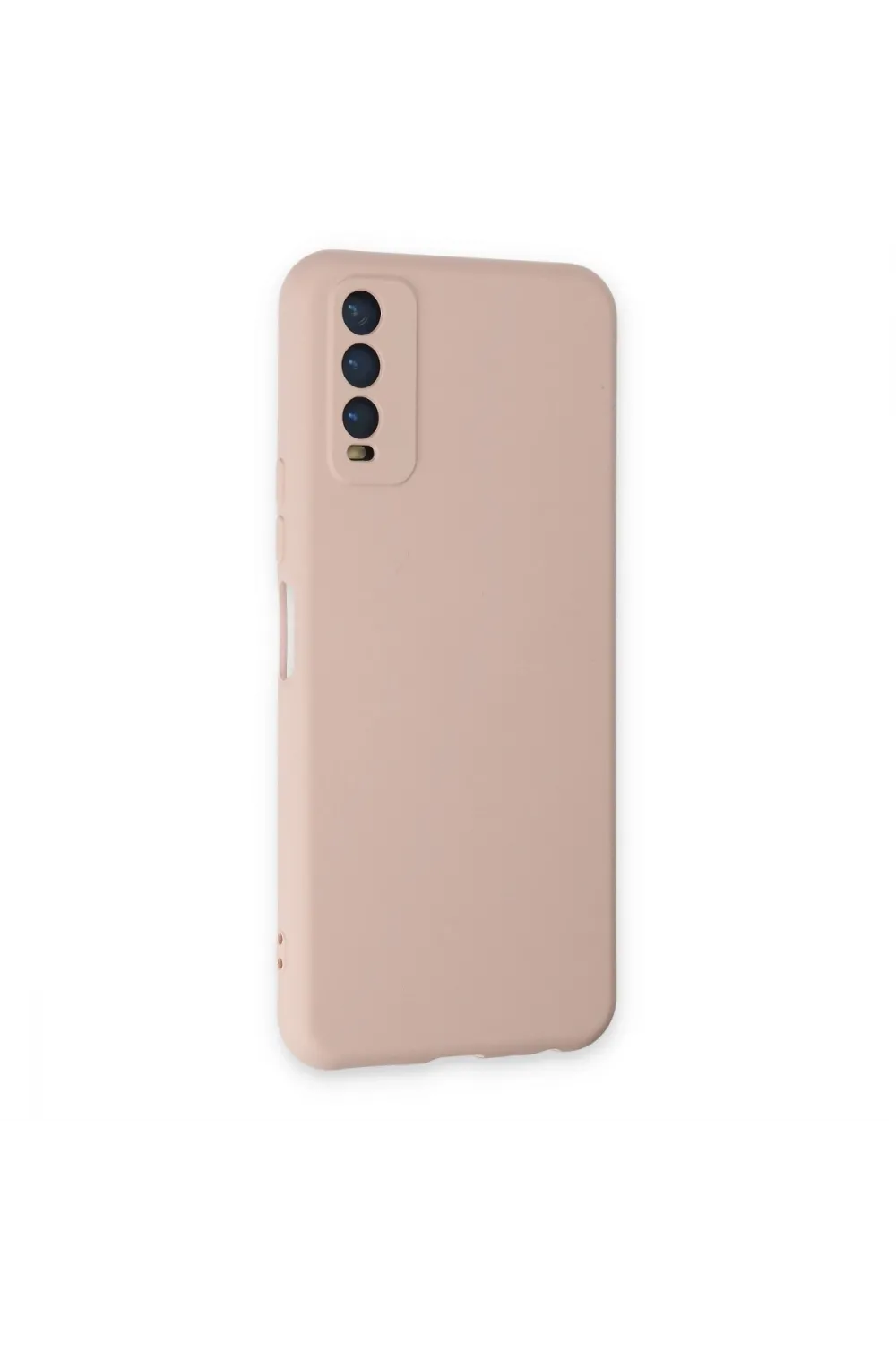 Vivo Y11s Kılıf Nano İçi Kadife Silikon - Pudra