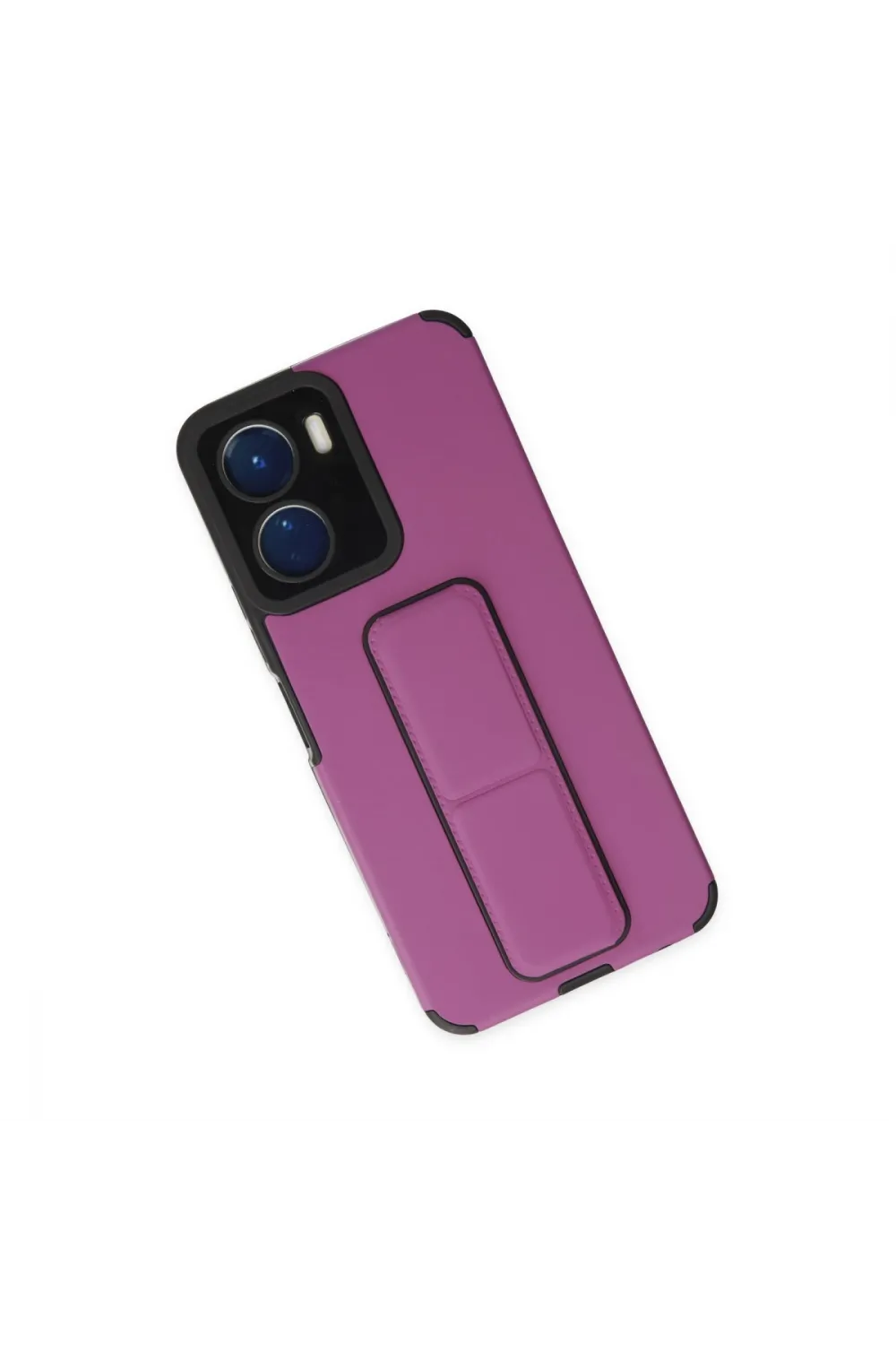 Vivo Y16 Kılıf Mega Standlı Silikon - Mor