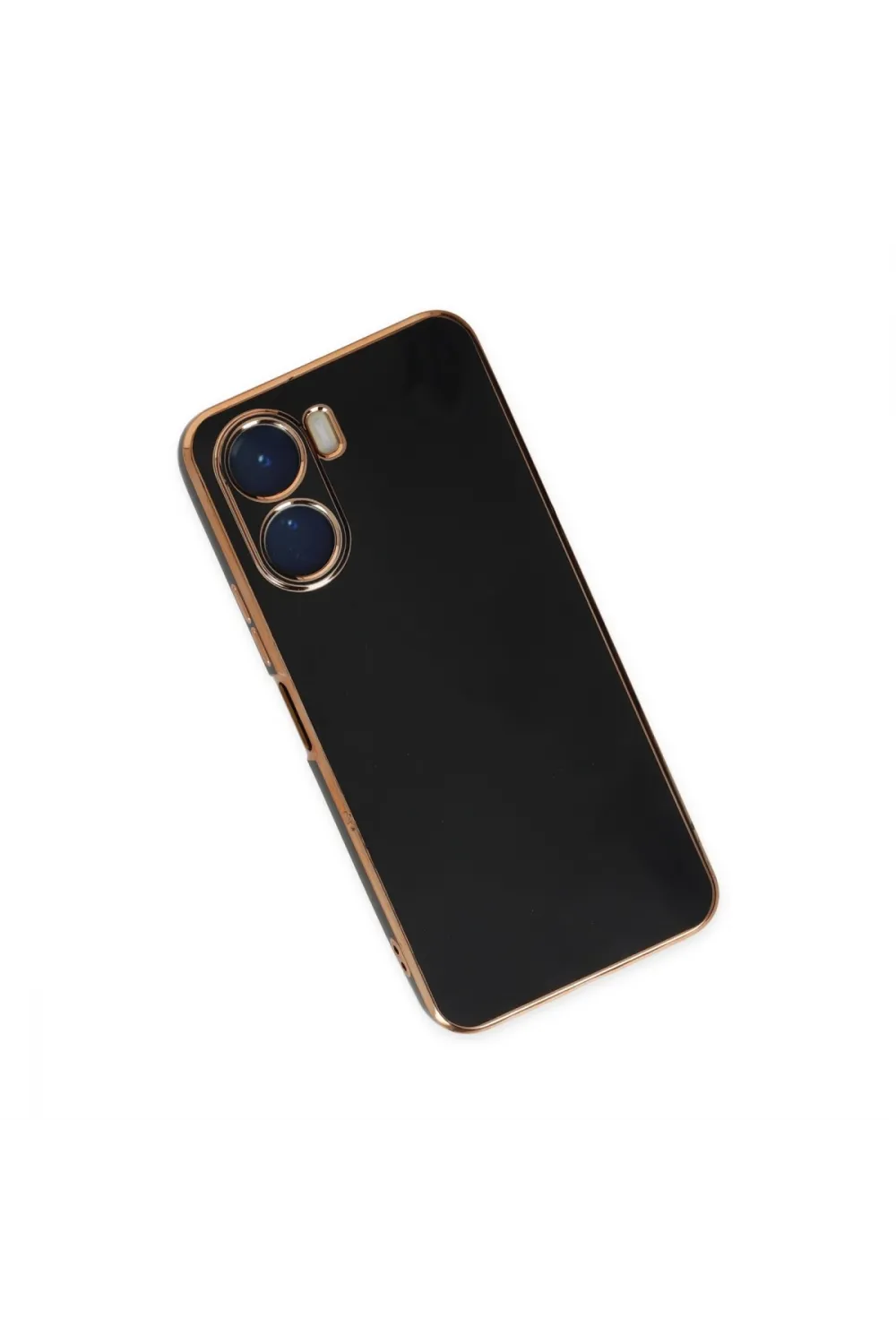 Vivo Y16 Kılıf Volet Silikon - Siyah