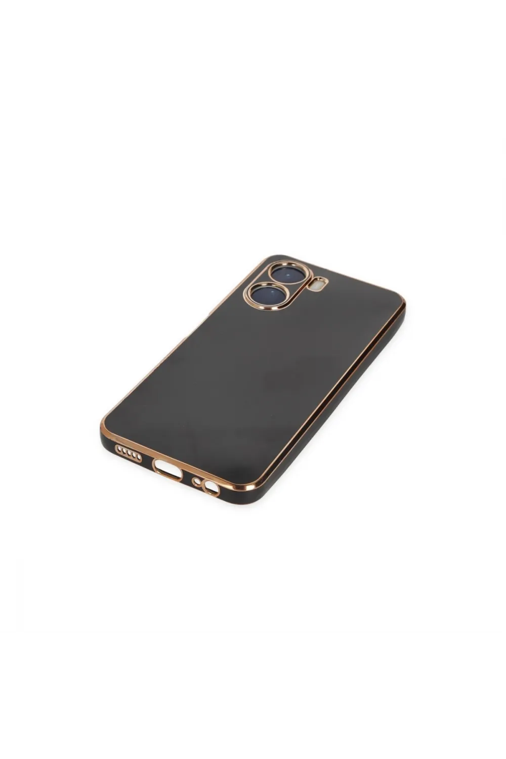 Vivo Y16 Kılıf Volet Silikon - Siyah