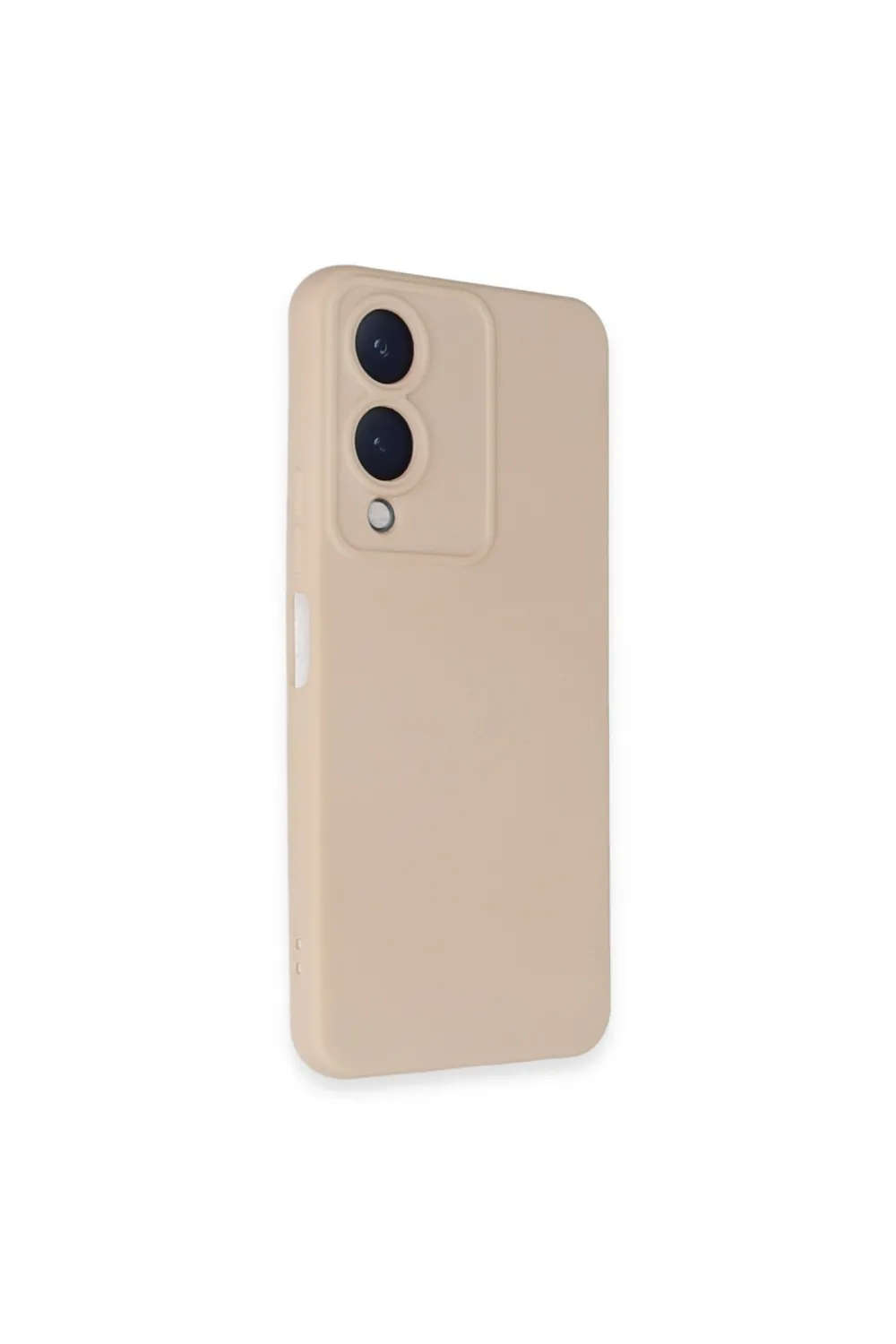 Vivo Y17s Kılıf Nano İçi Kadife Silikon - Pudra
