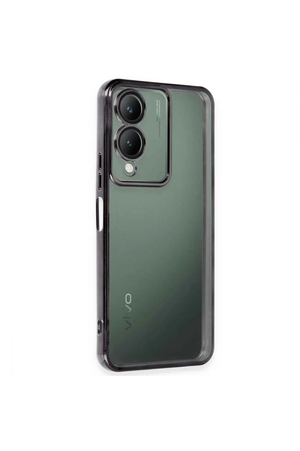 Vivo Y17s Kılıf Razer Lensli Silikon - Siyah