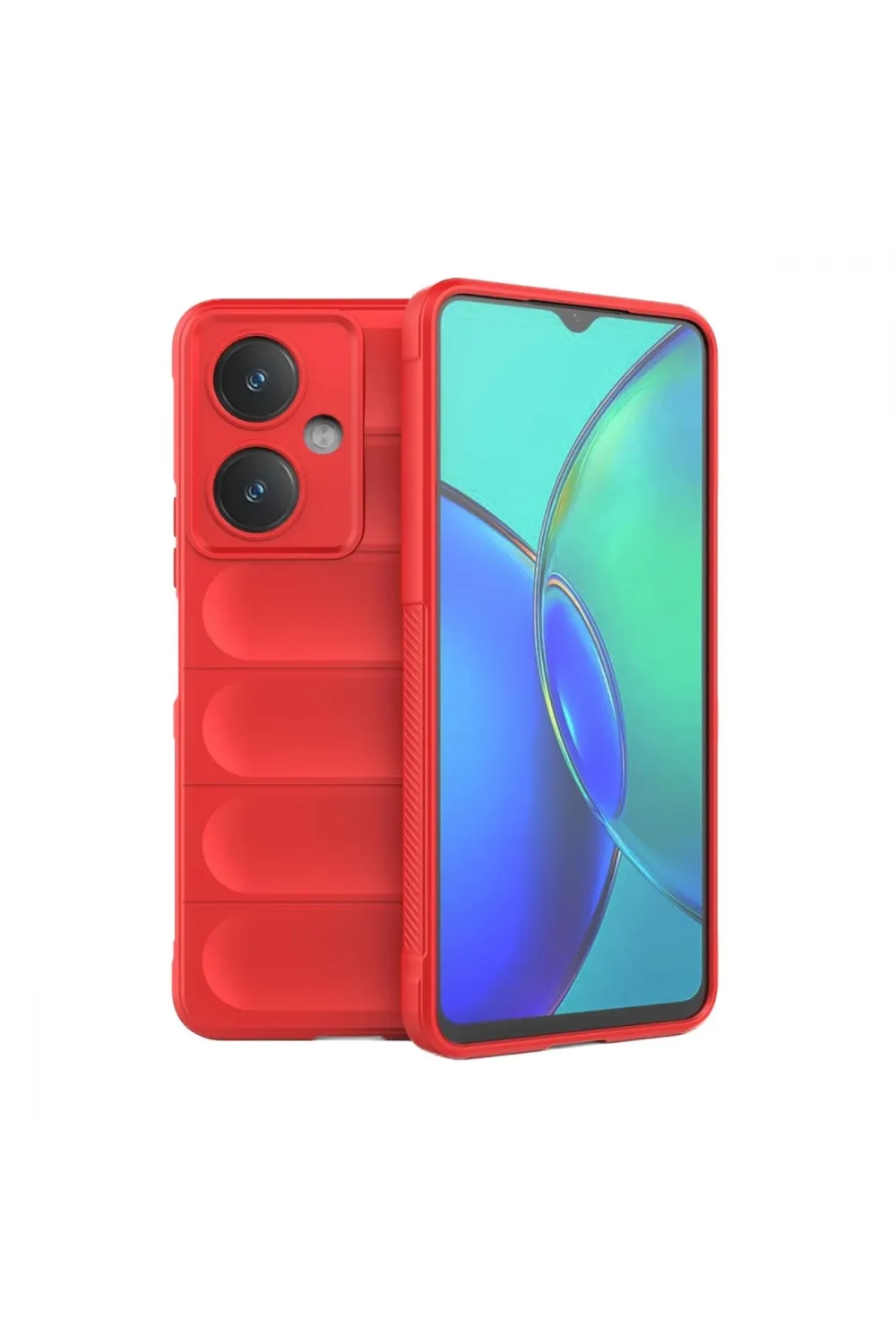 Vivo Y27 Kılıf Optimum Silikon - Kırmızı