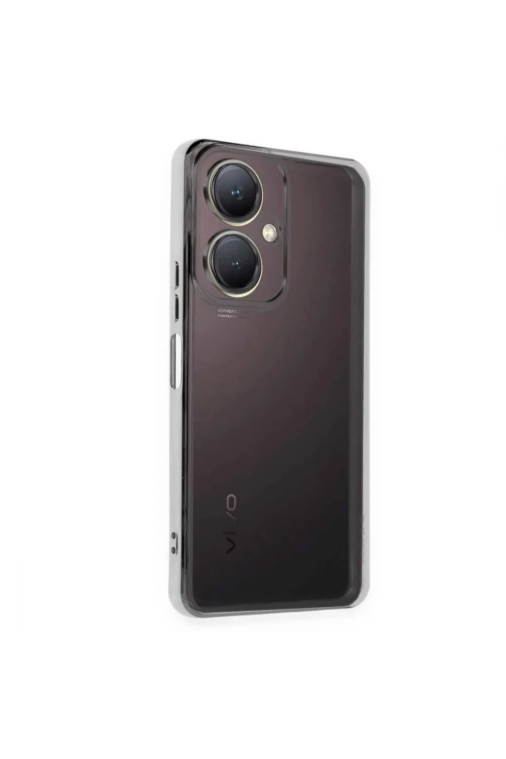 Vivo Y27 Kılıf Razer Lensli Silikon - Gümüş