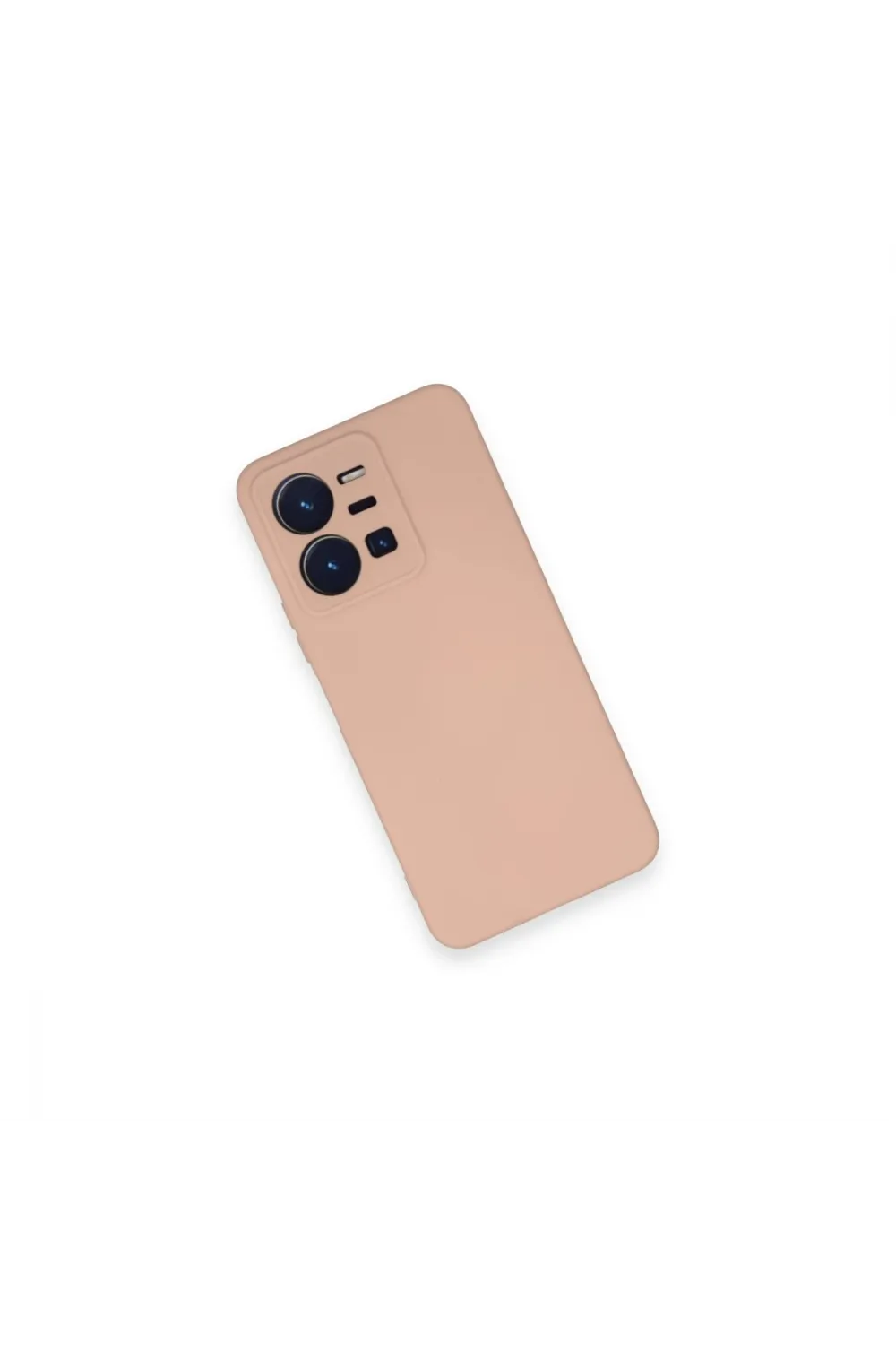 Vivo Y35 Kılıf Nano İçi Kadife Silikon - Pudra