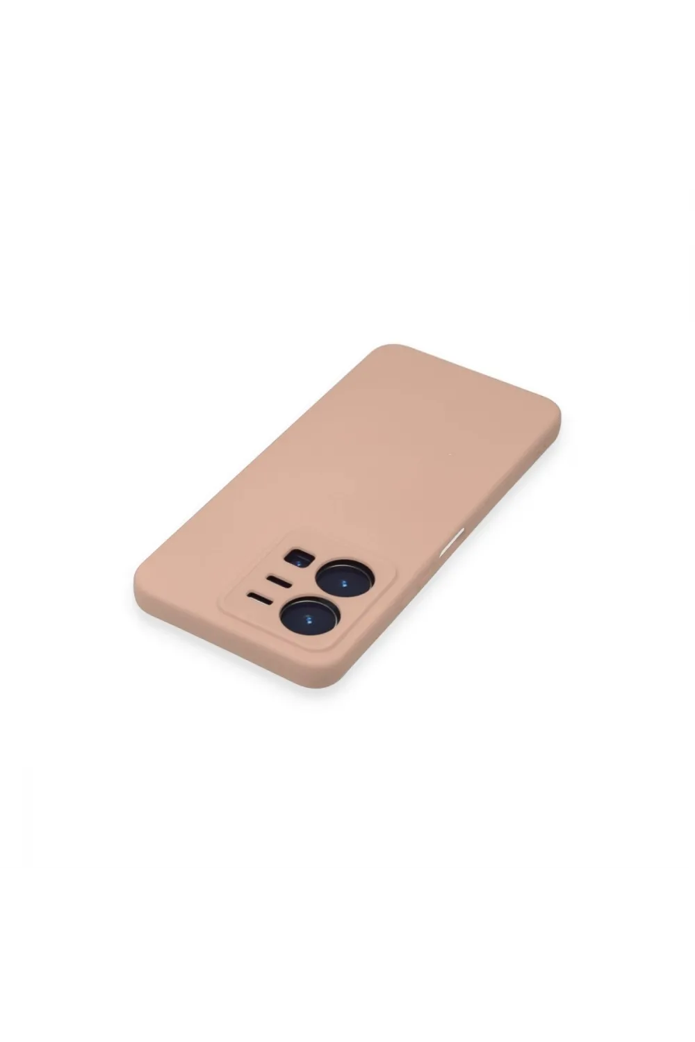 Vivo Y35 Kılıf Nano İçi Kadife Silikon - Pudra
