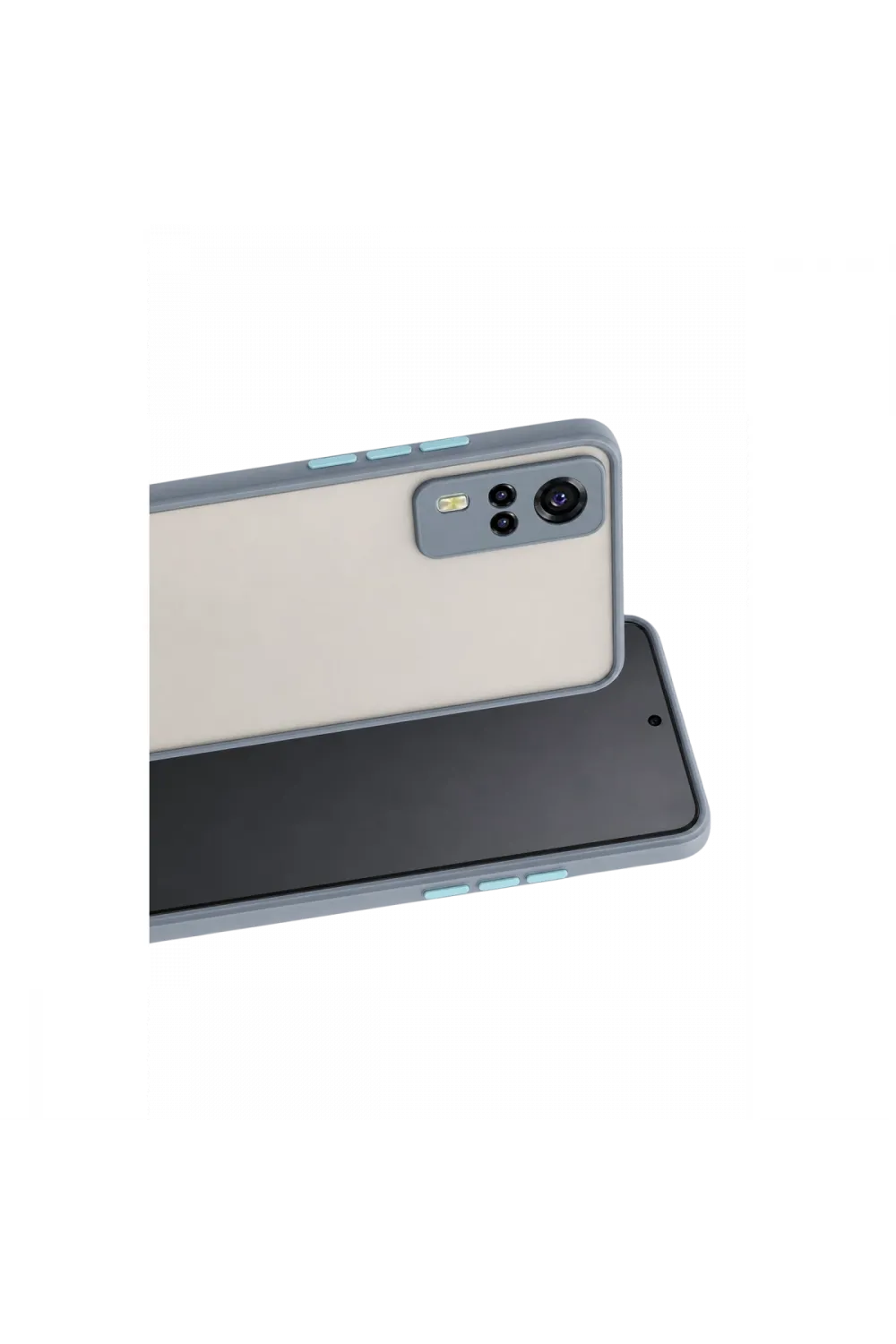 Vivo Y53s Kılıf Montreal Silikon Kapak - Gri