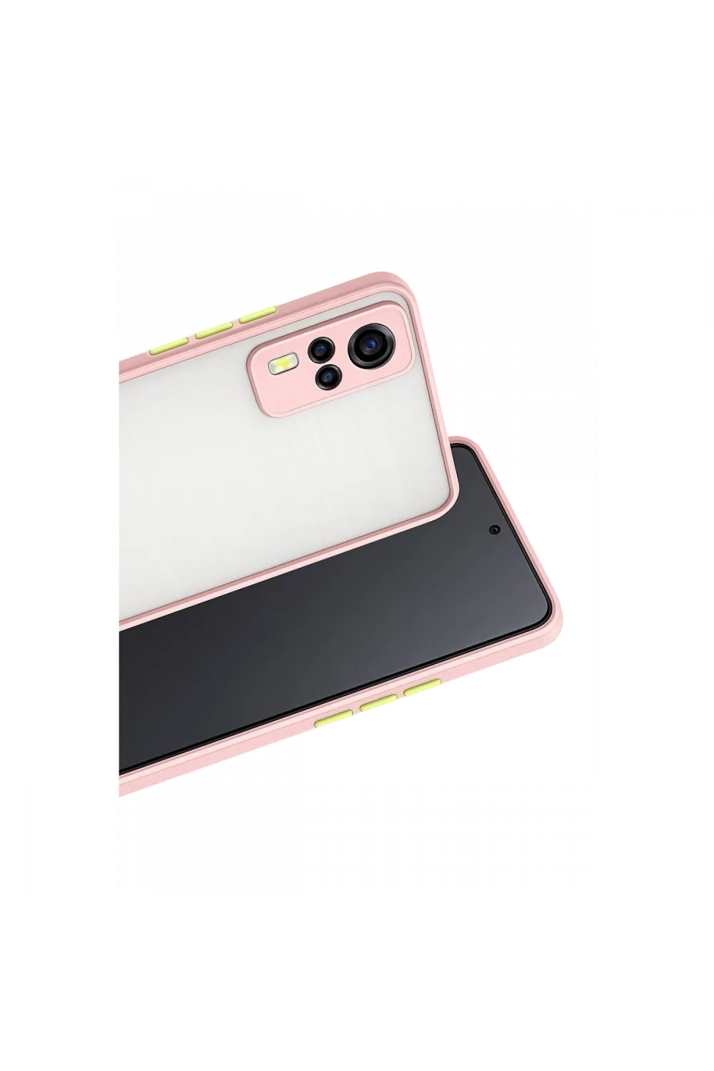 Vivo Y53s Kılıf Montreal Silikon Kapak - Pembe