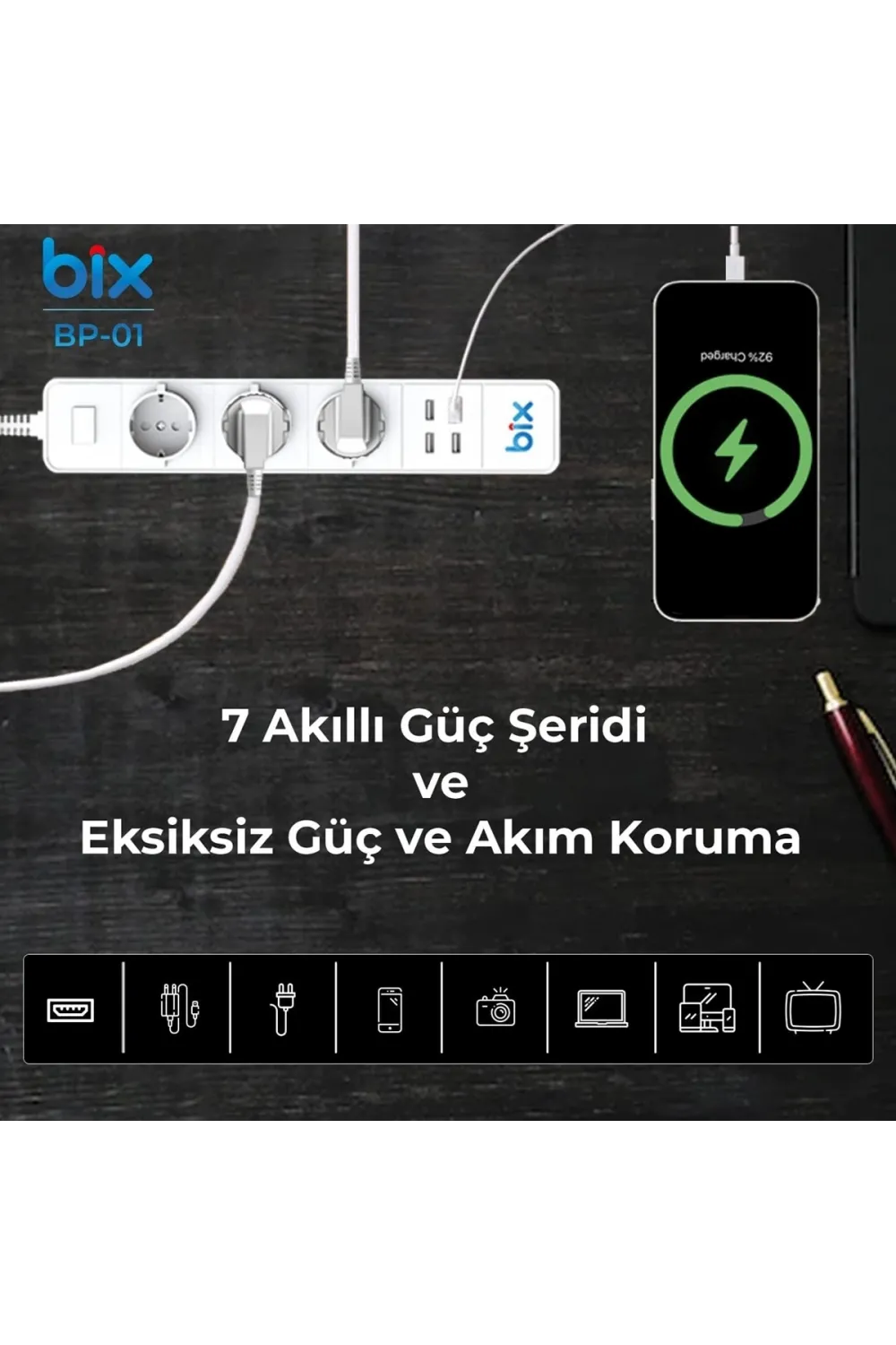 Vtn Bp-01 Wifi Yüksek Akım Korumalı Hızlı Şarj Özellikli Akıllı Priz