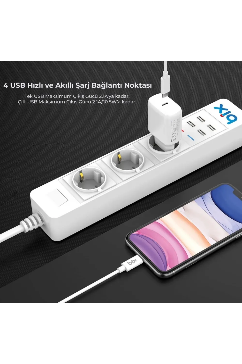 Vtn Bp-01 Wifi Yüksek Akım Korumalı Hızlı Şarj Özellikli Akıllı Priz