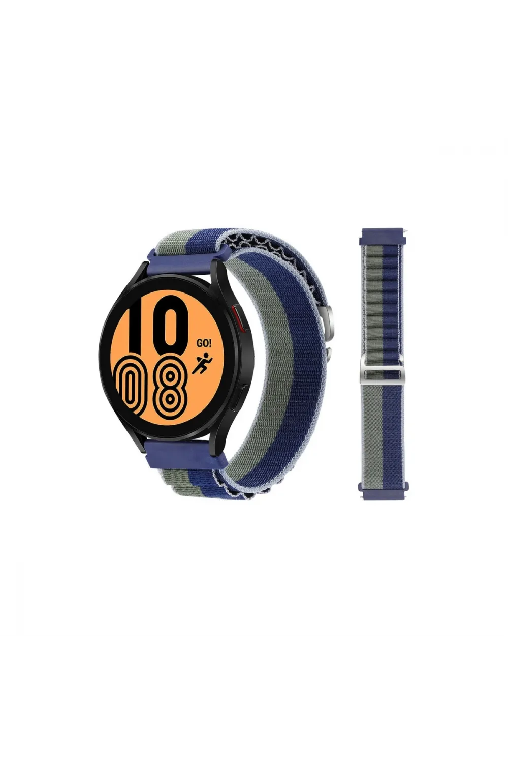 Watch 20mm Kr410 Kumaş Kordon (saat Değildir) - Lacivert-yeşil