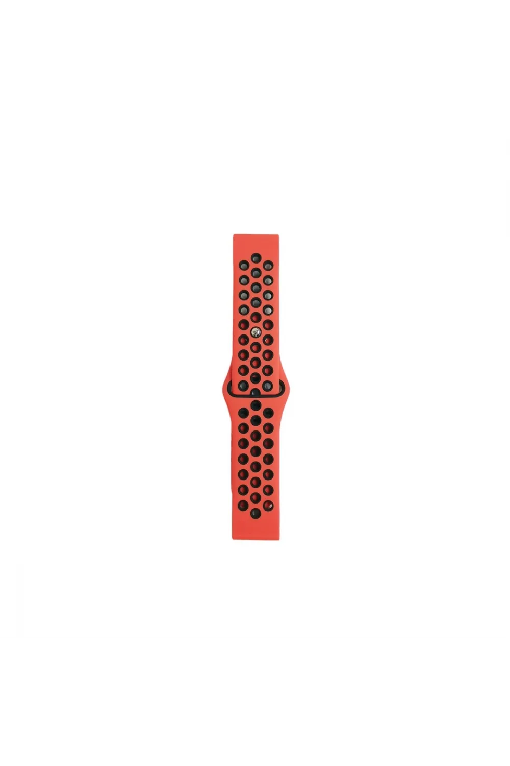 Watch 20mm Spor Delikli Kordon (saat Değildir) - Kırmızı-siyah