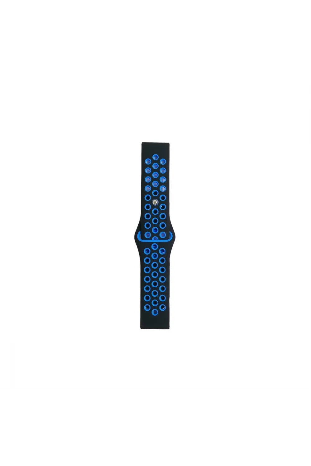 Watch 20mm Spor Delikli Kordon (saat Değildir) - Siyah-mavi