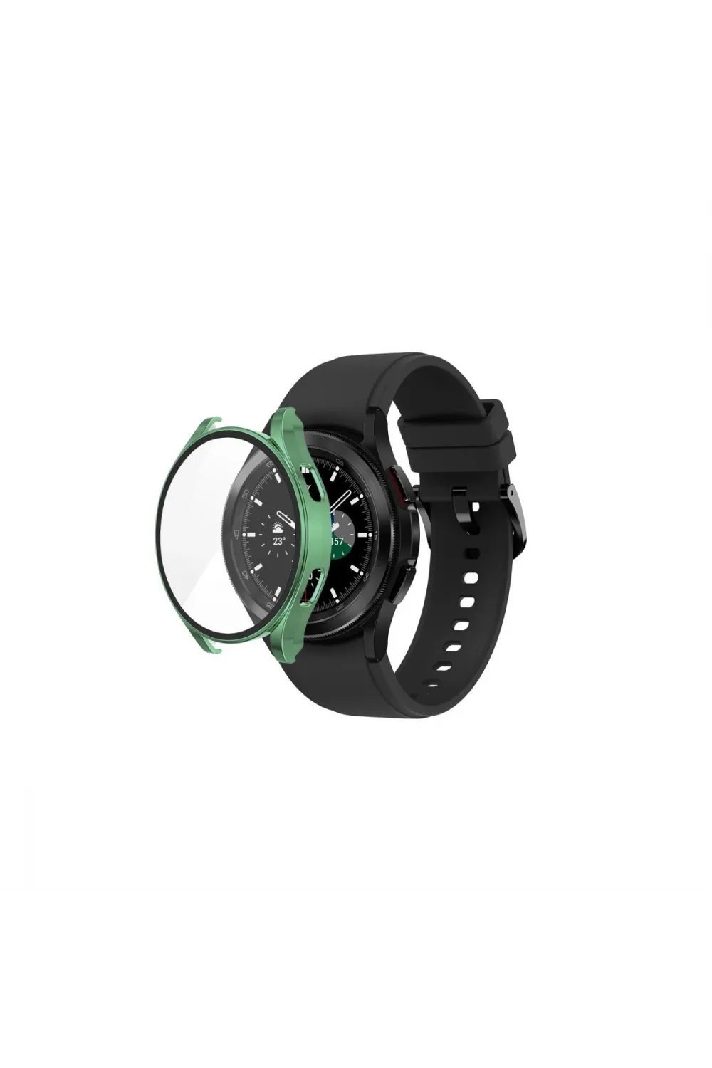 Watch 5 40mm Wall Camlı Kasa Ekran Koruyucu - Koyu Yeşil