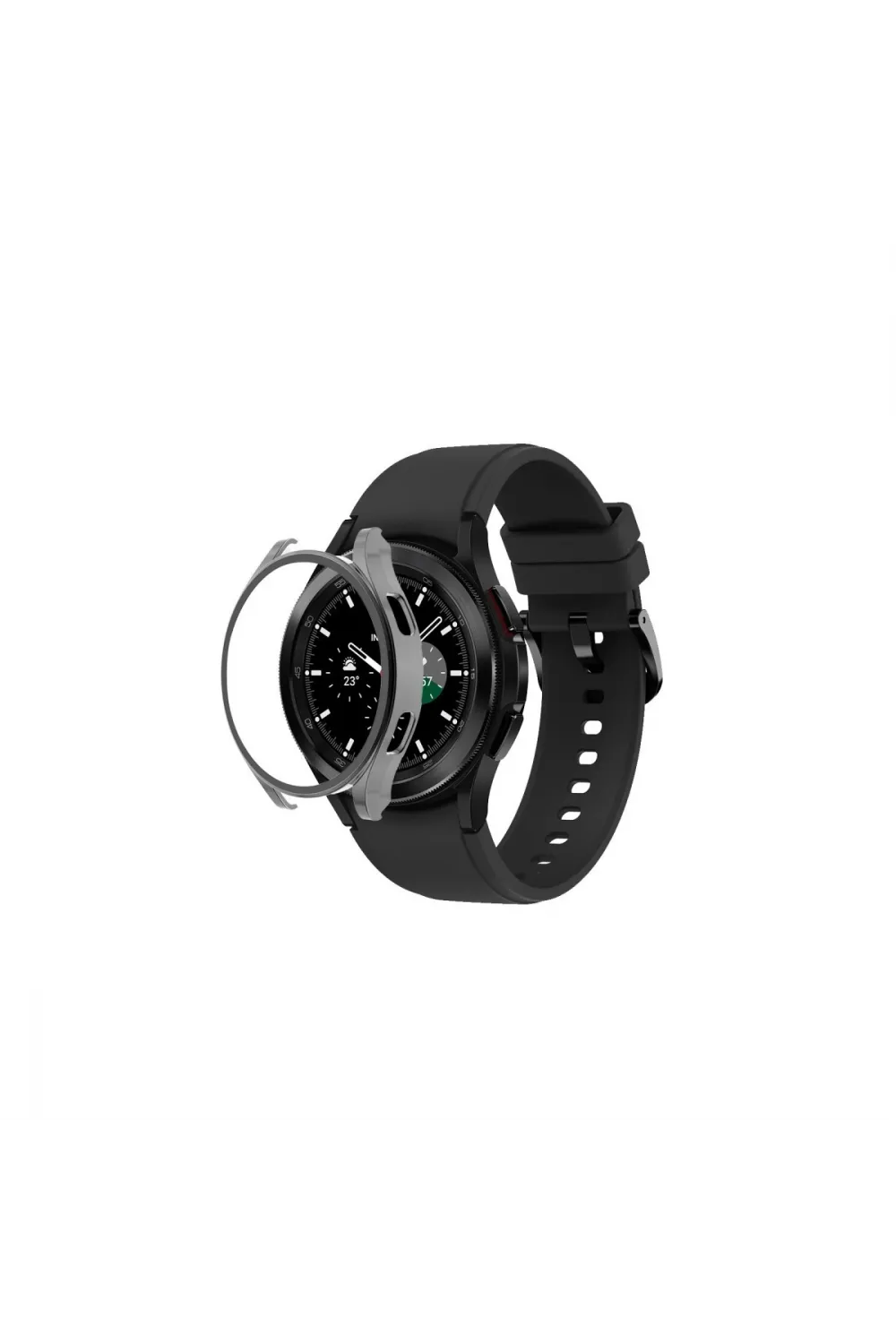 Watch 5 Pro 45mm Wall Camlı Kasa Ekran Koruyucu - Uzay Grisi